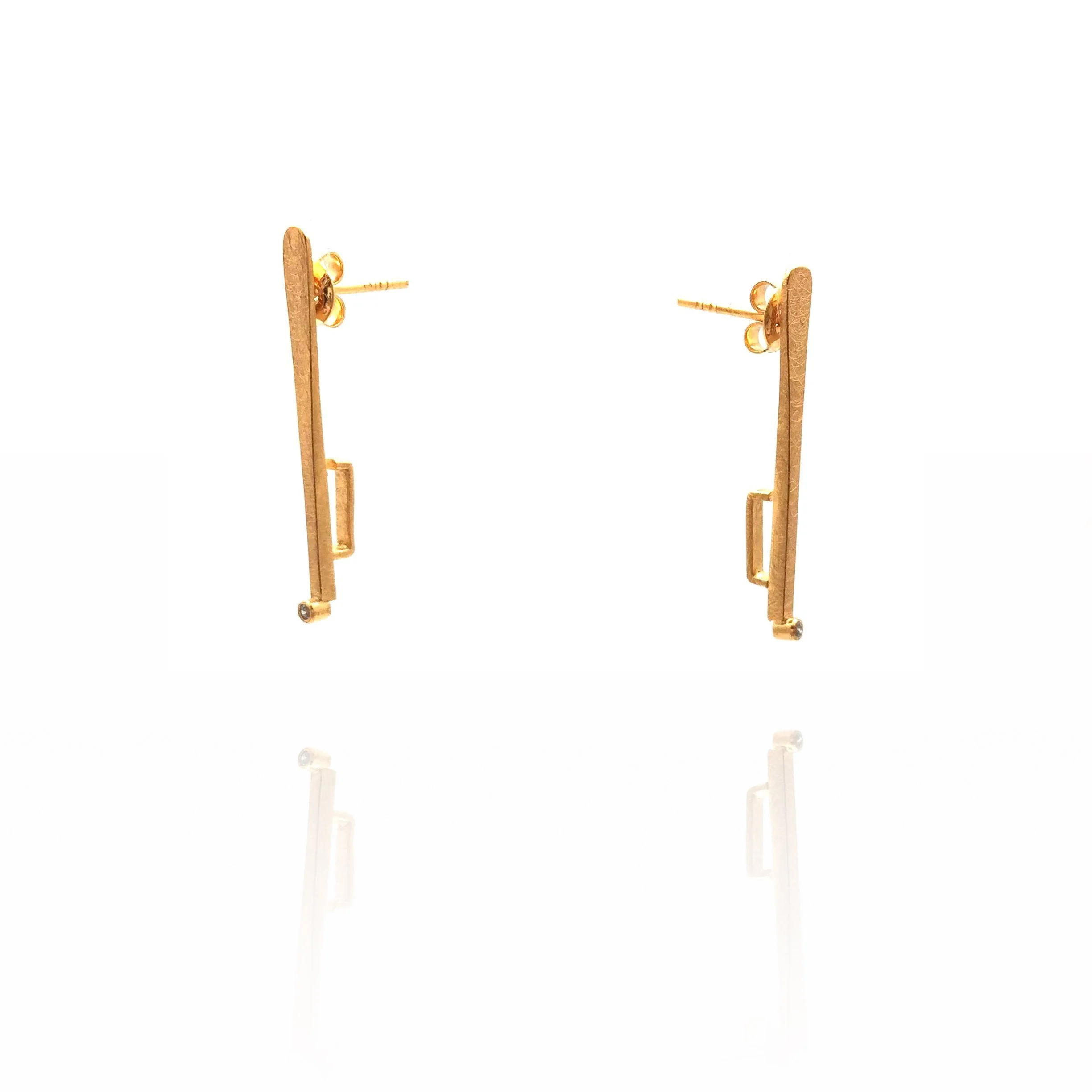 Adjustable Drop Earrings - Silver Ombre - Image 4