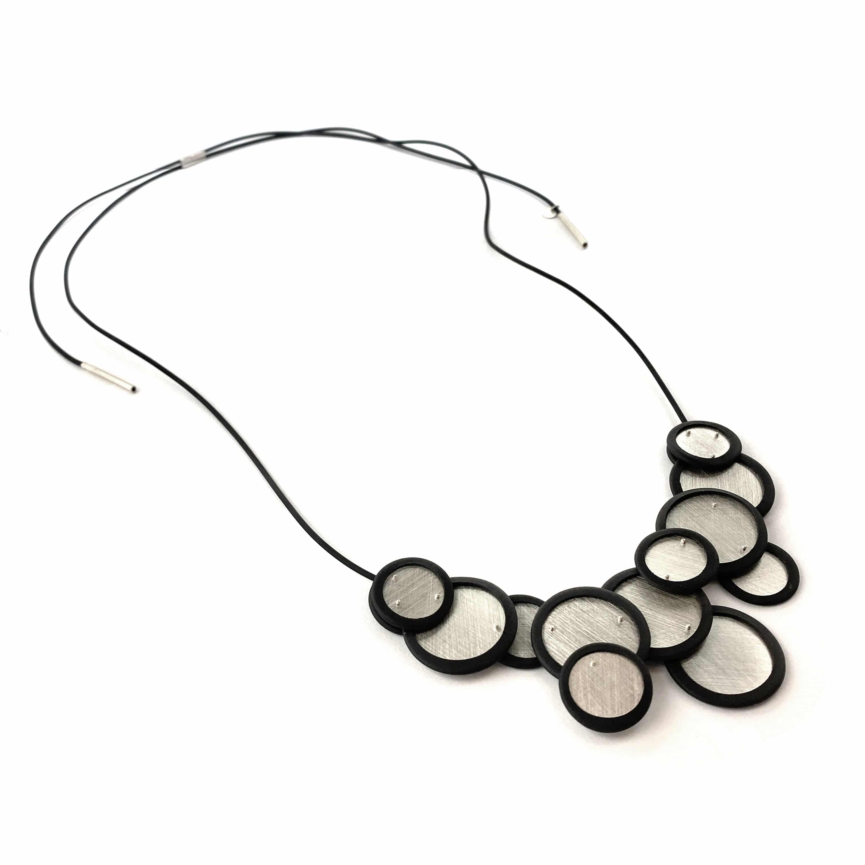 Adjustable Sterling Silver Bubble Necklace - Image 4
