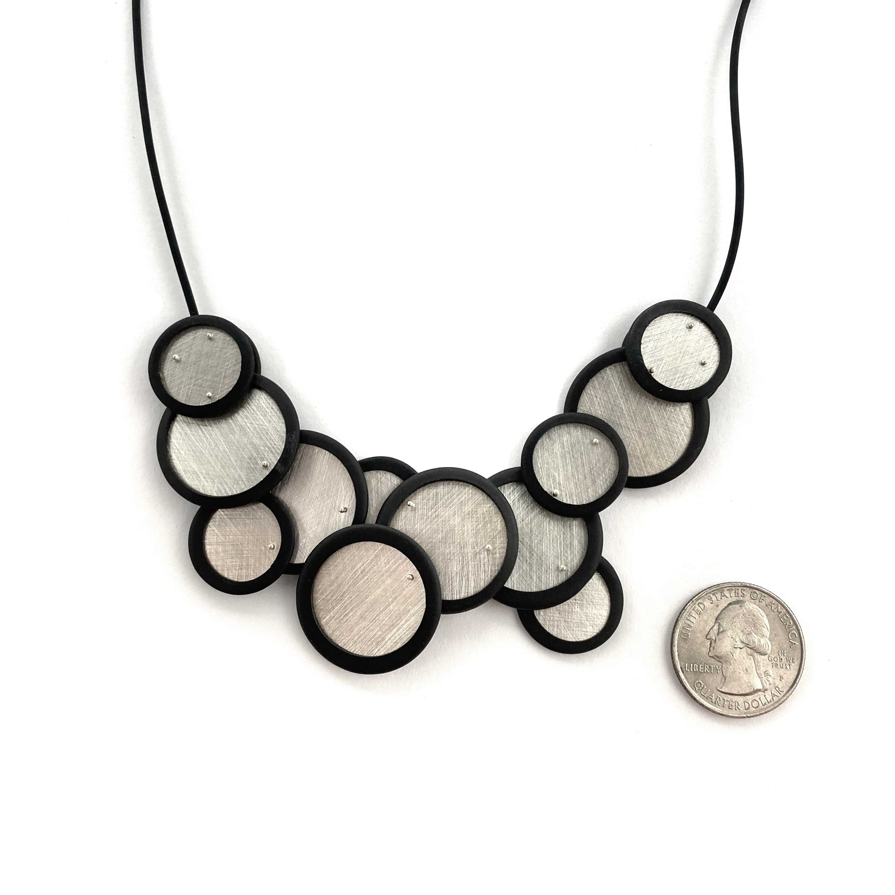 Adjustable Sterling Silver Bubble Necklace - Image 5