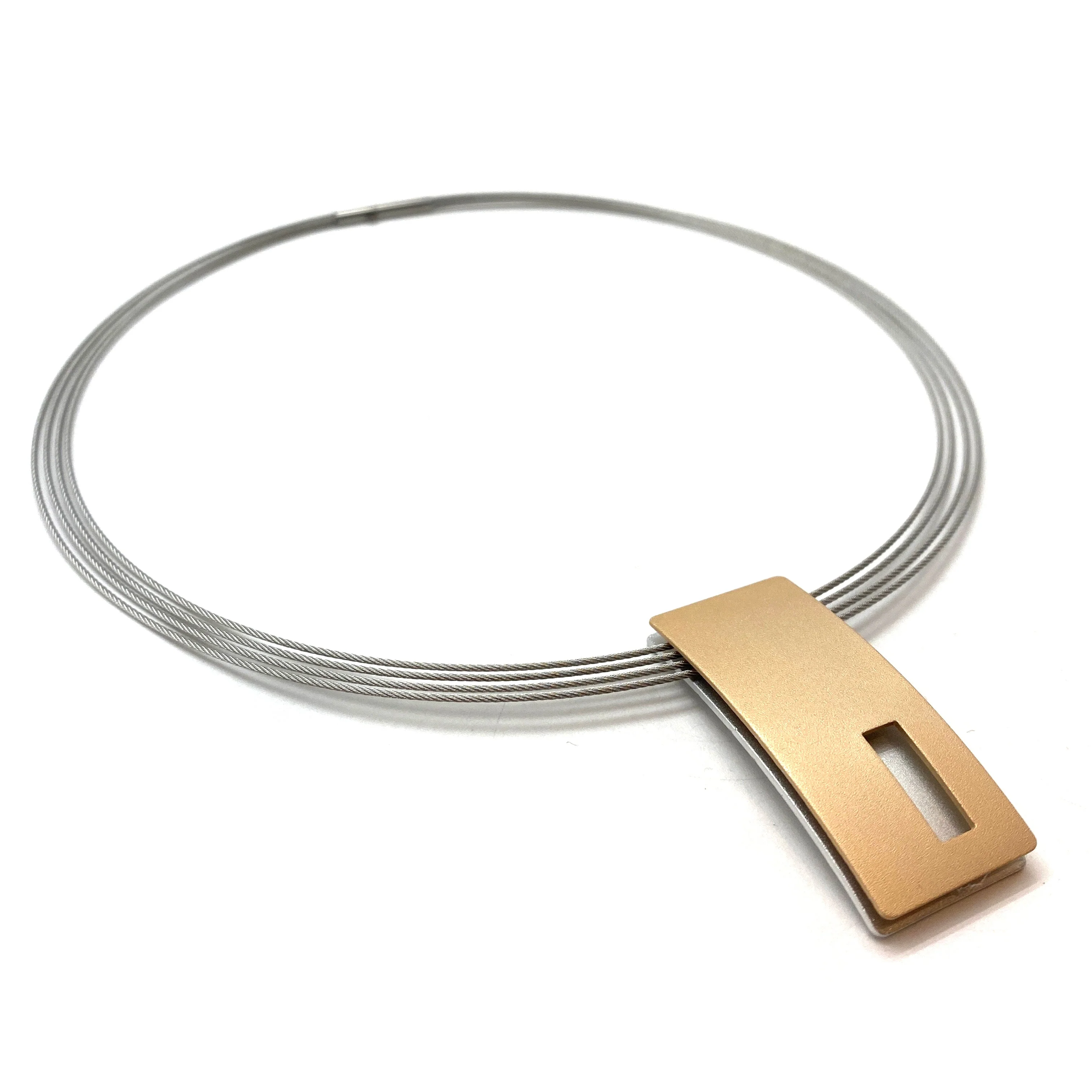 Champagne and Silver Window Necklace - Image 3