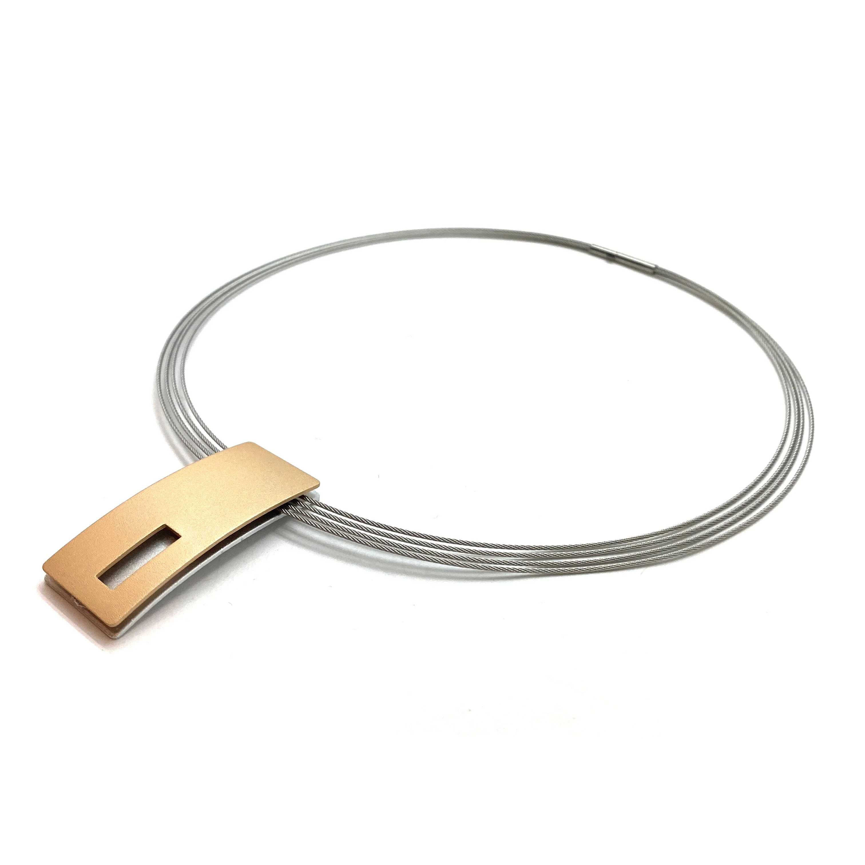 Champagne and Silver Window Necklace - Image 4