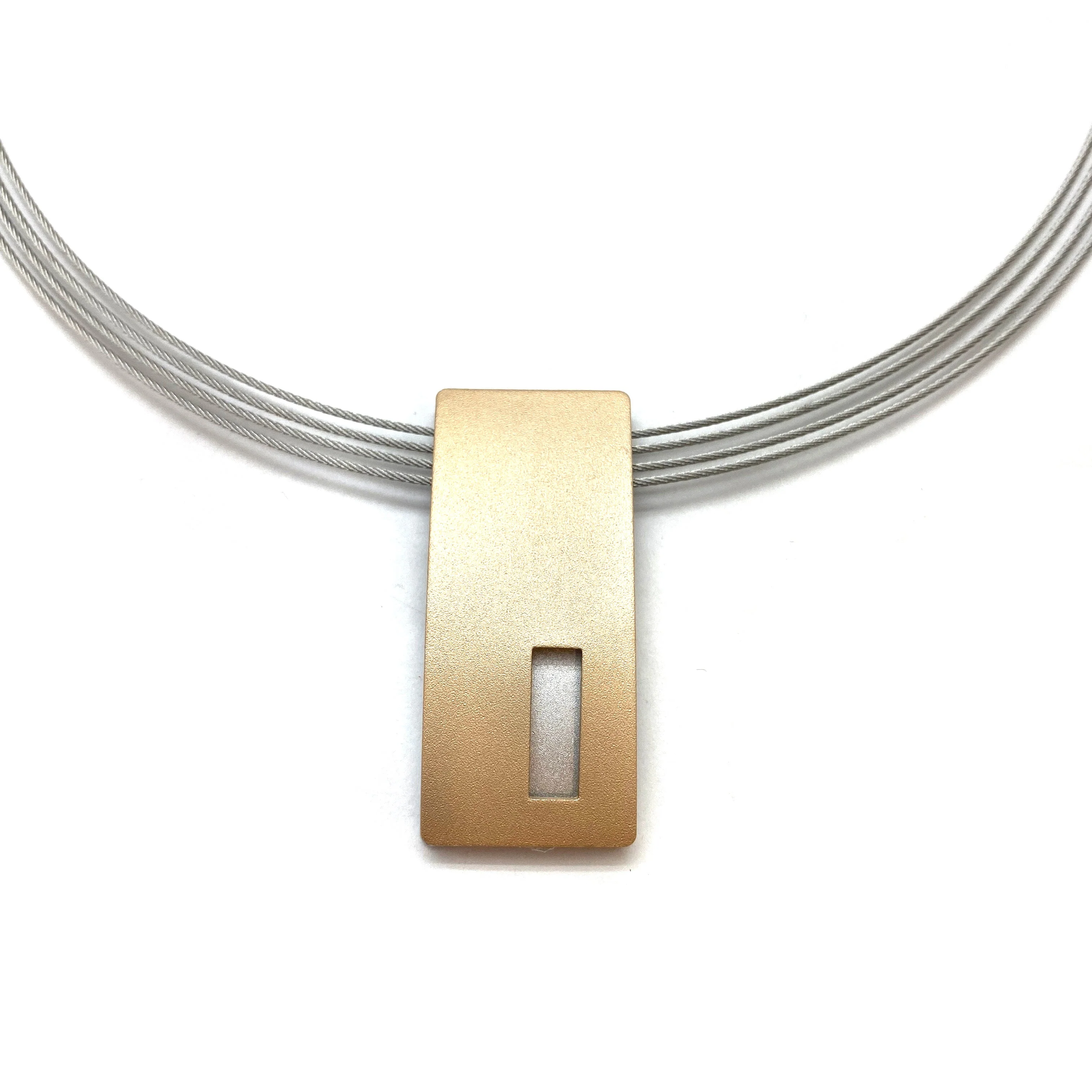 Champagne and Silver Window Necklace - Image 5