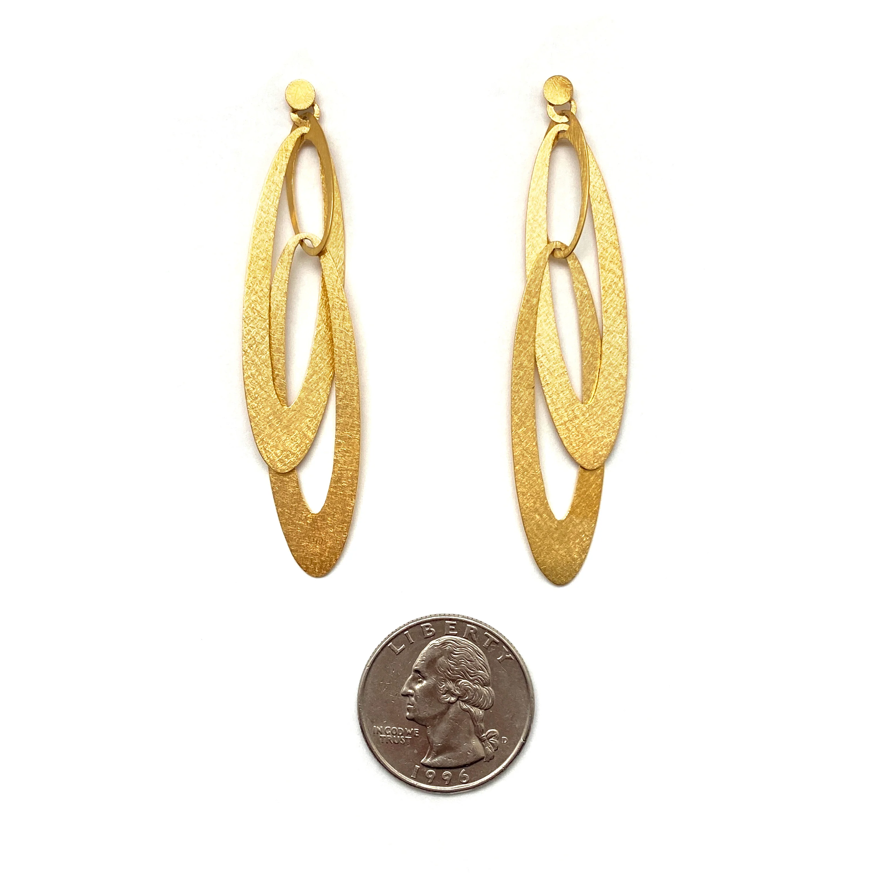 Dangle Oval Earrings - Image 3