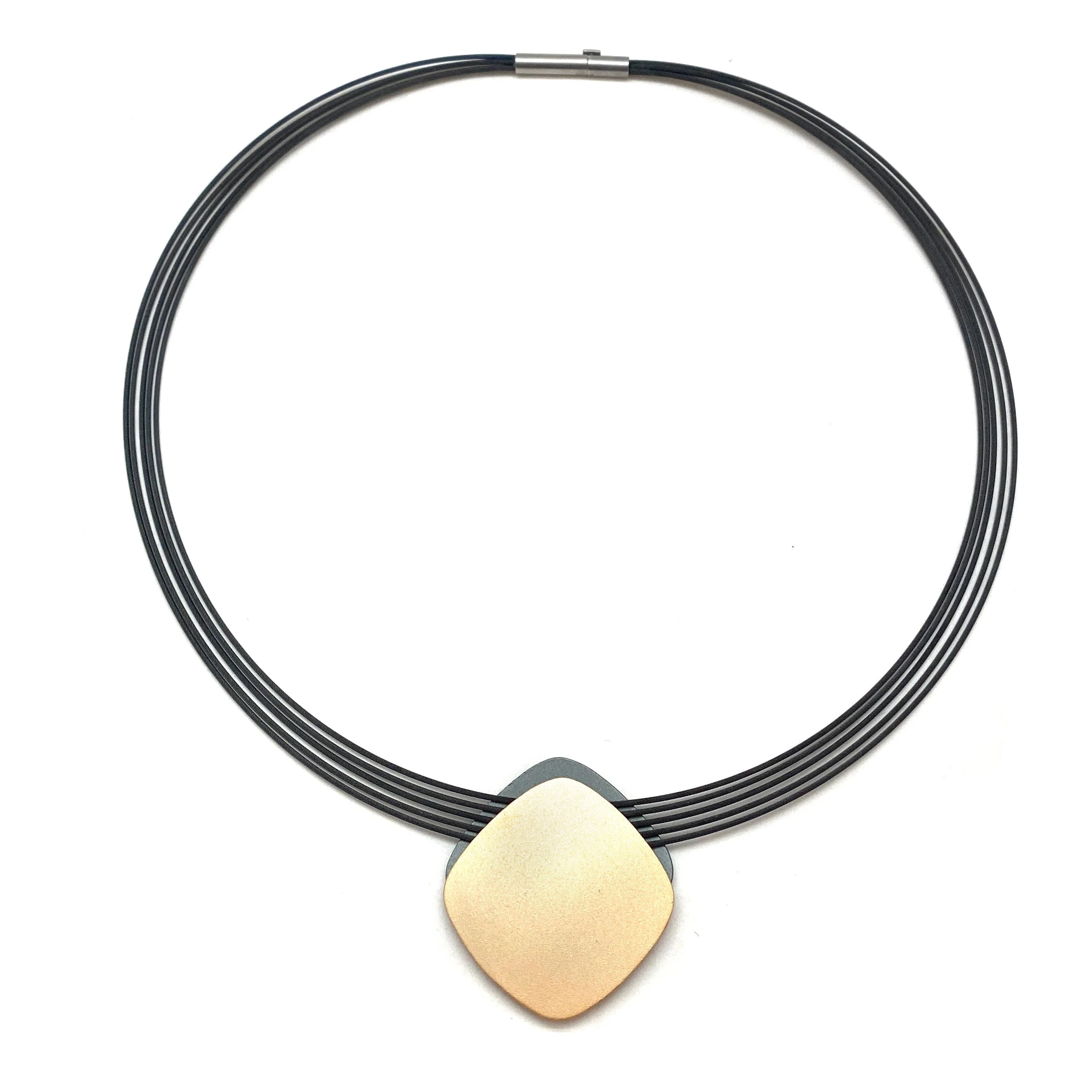 Double Sided Champagne and Black Diamond Necklace - Image 4