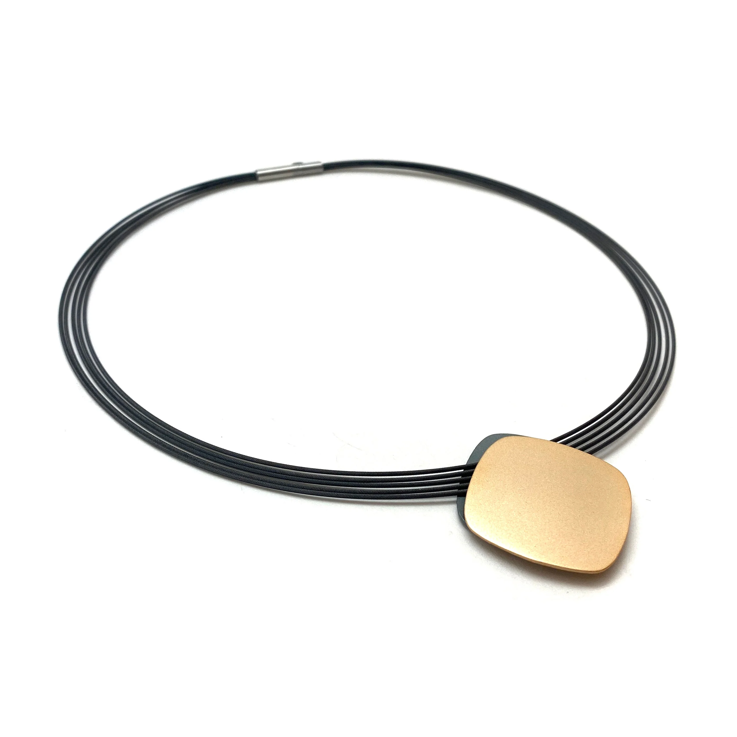 Double Sided Champagne and Black Diamond Necklace - Image 5