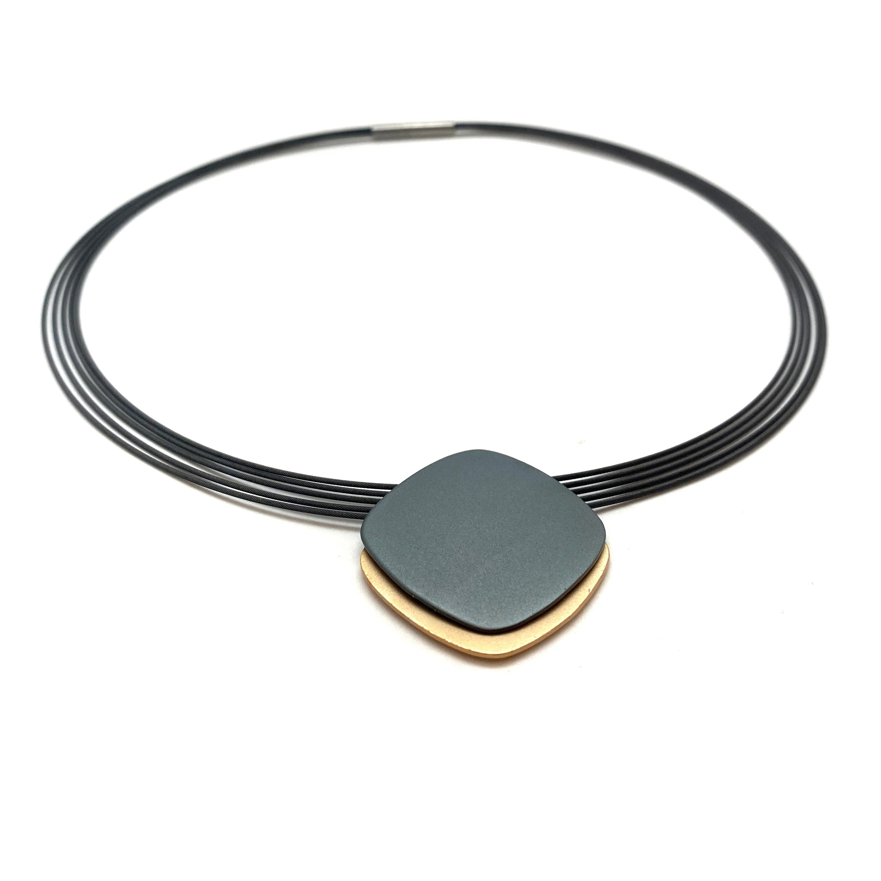 Double Sided Champagne and Black Diamond Necklace - Image 7