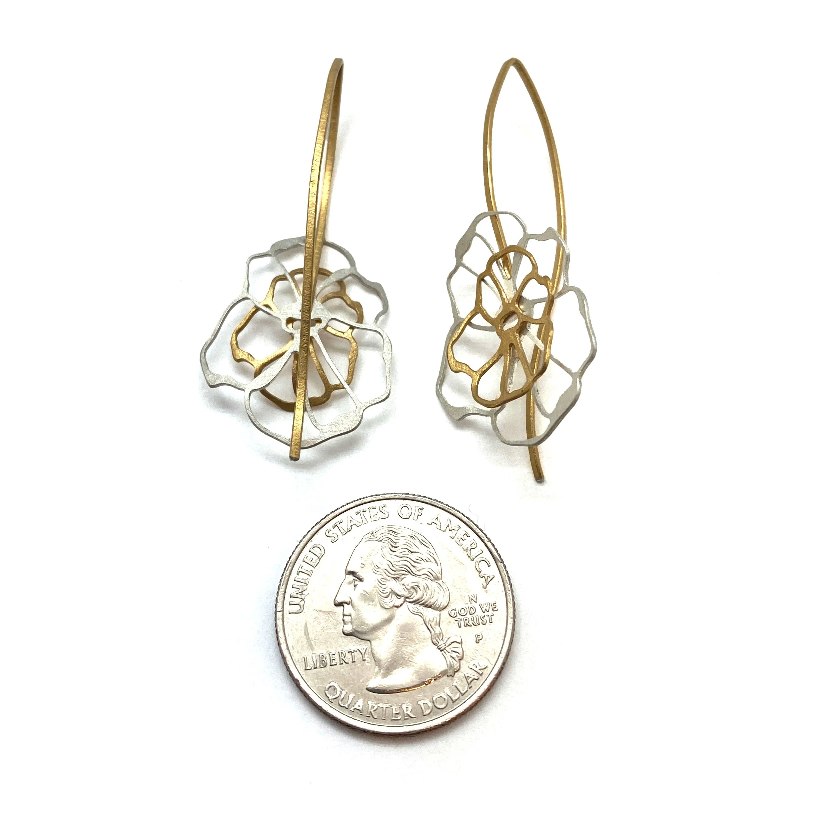 Floral Silver and Gold Drops - Image 3