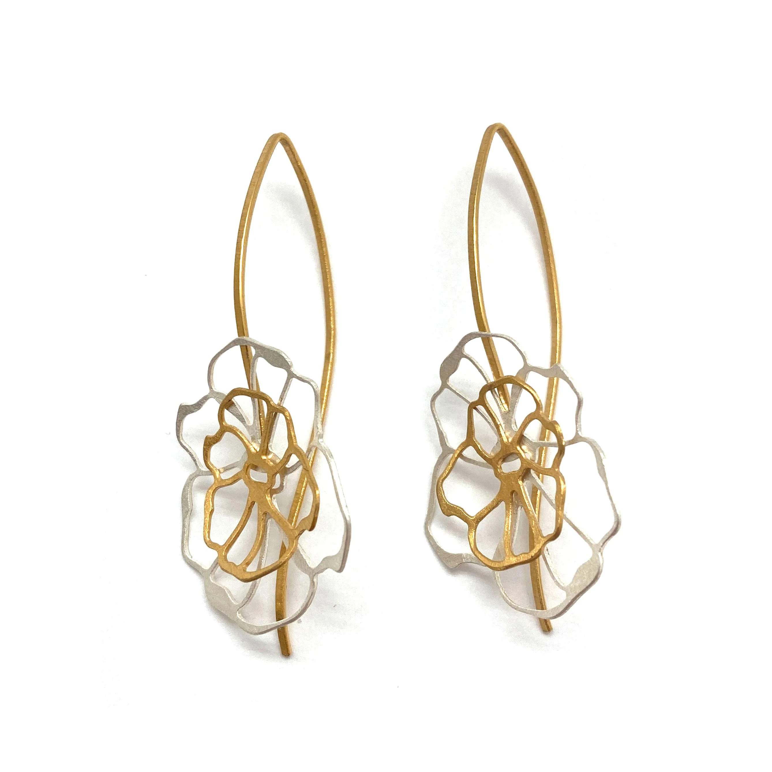 Floral Silver and Gold Drops - Image 4