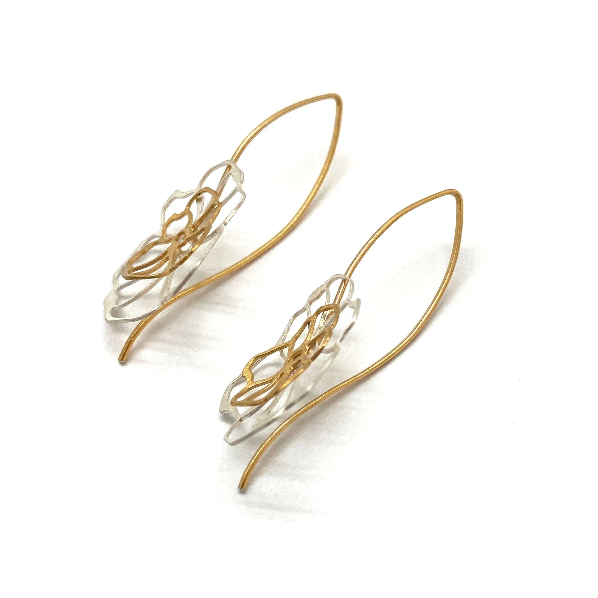 Floral Silver and Gold Drops - Image 5