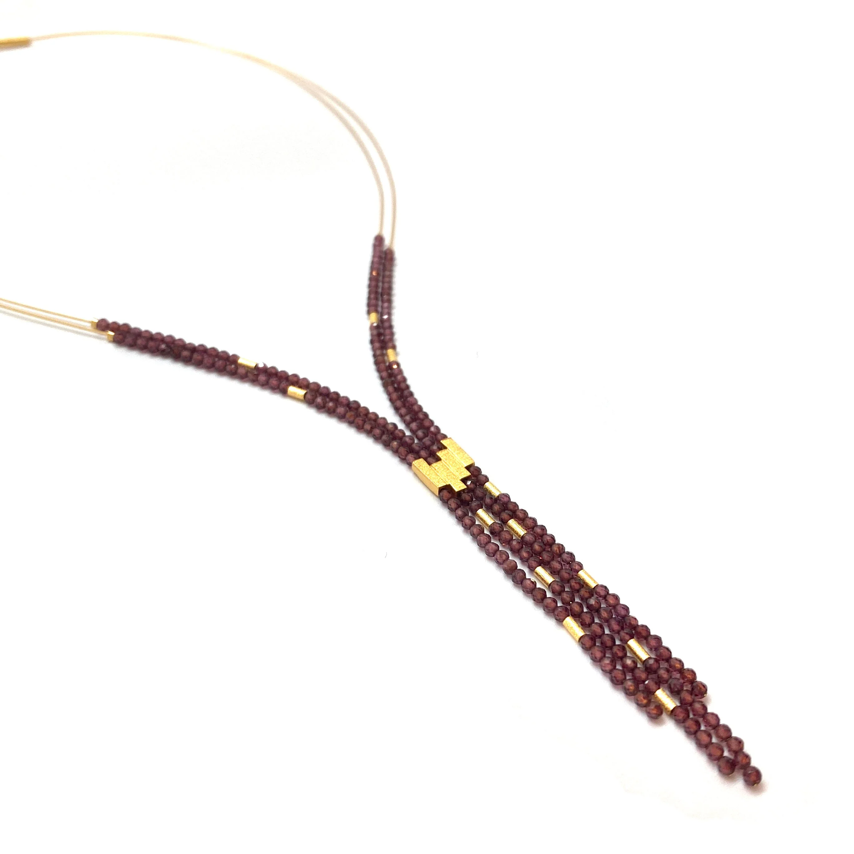 Garnet Drop Necklace - Image 3