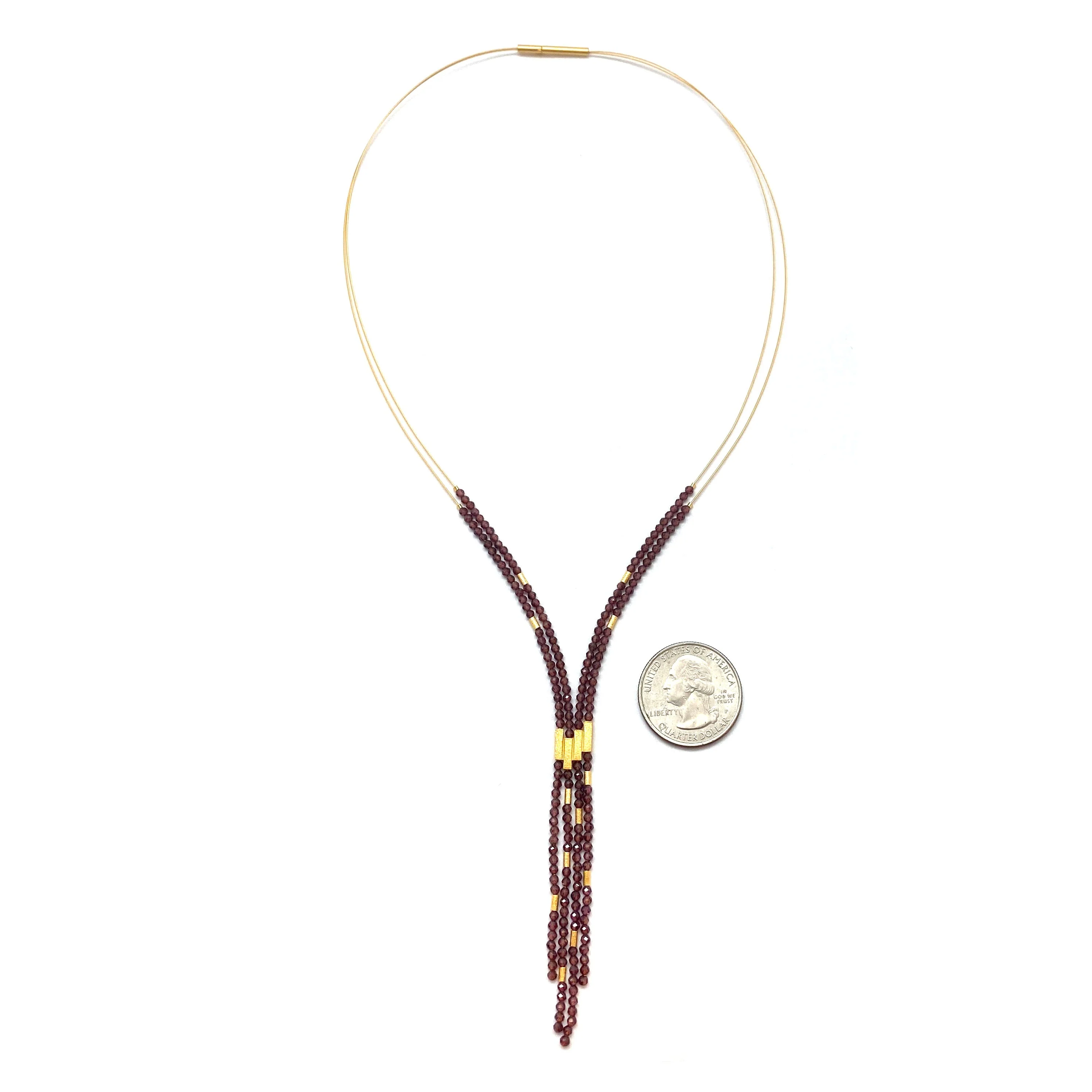 Garnet Drop Necklace - Image 5