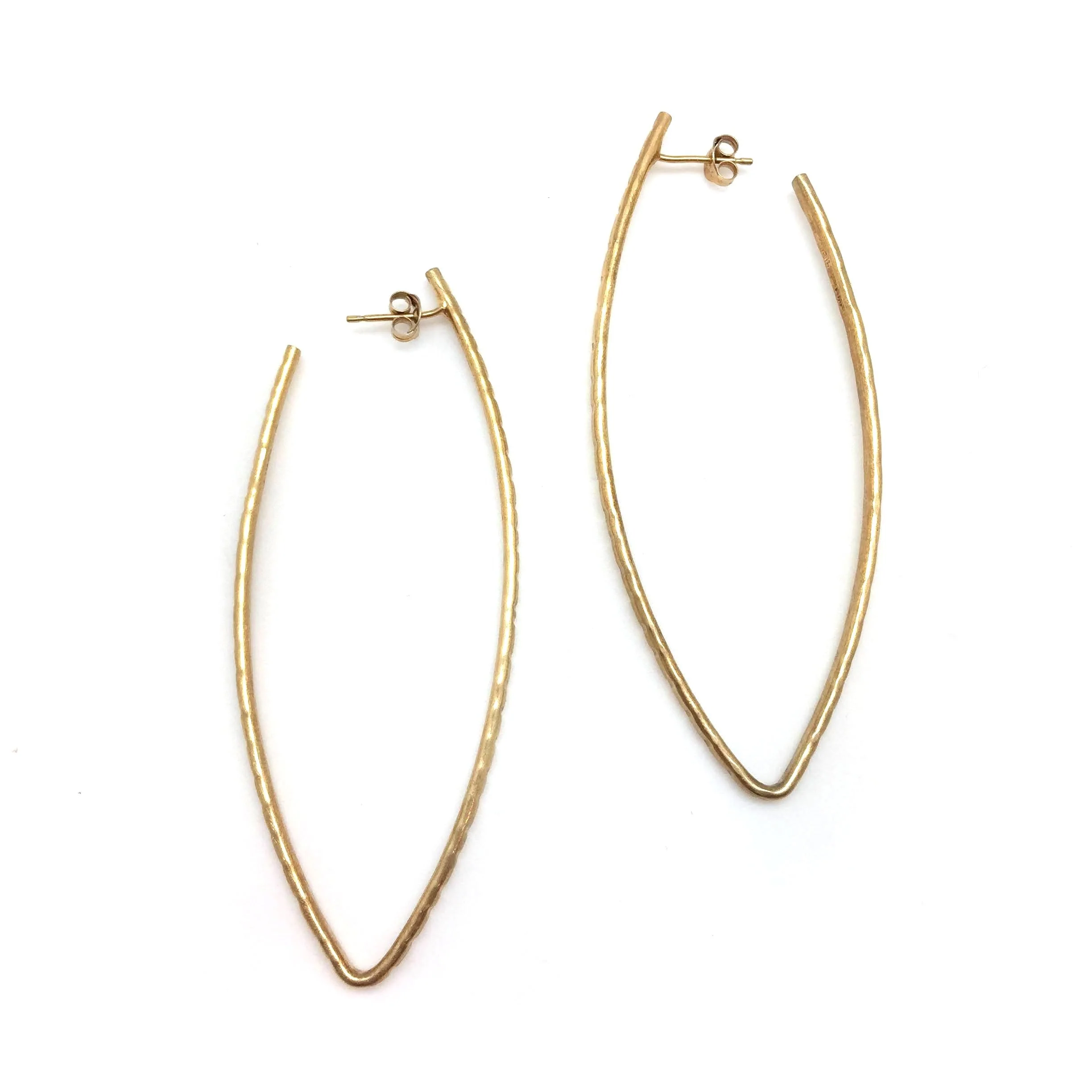 Gold Ellipse Earrings - Image 4