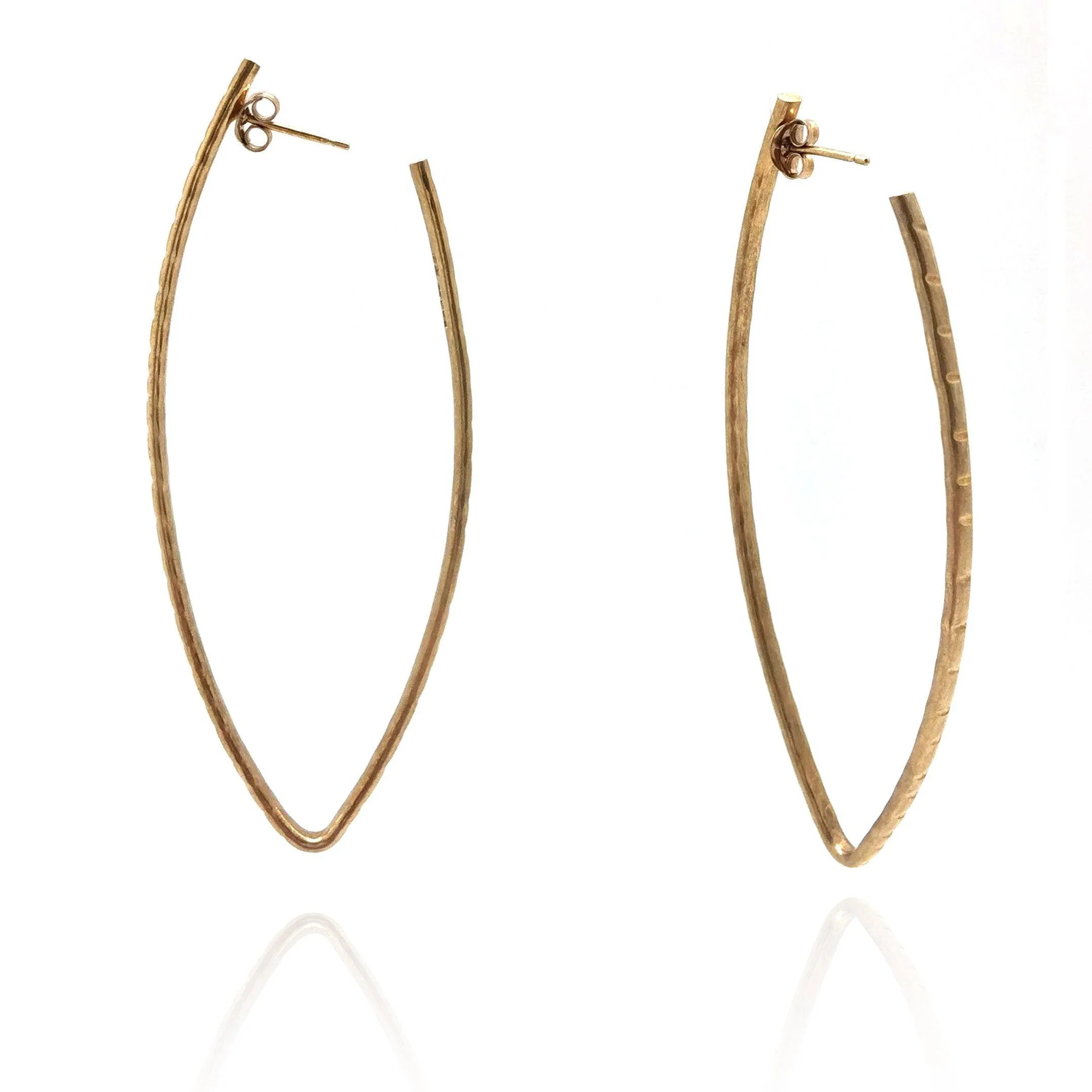 Gold Ellipse Earrings - Image 6