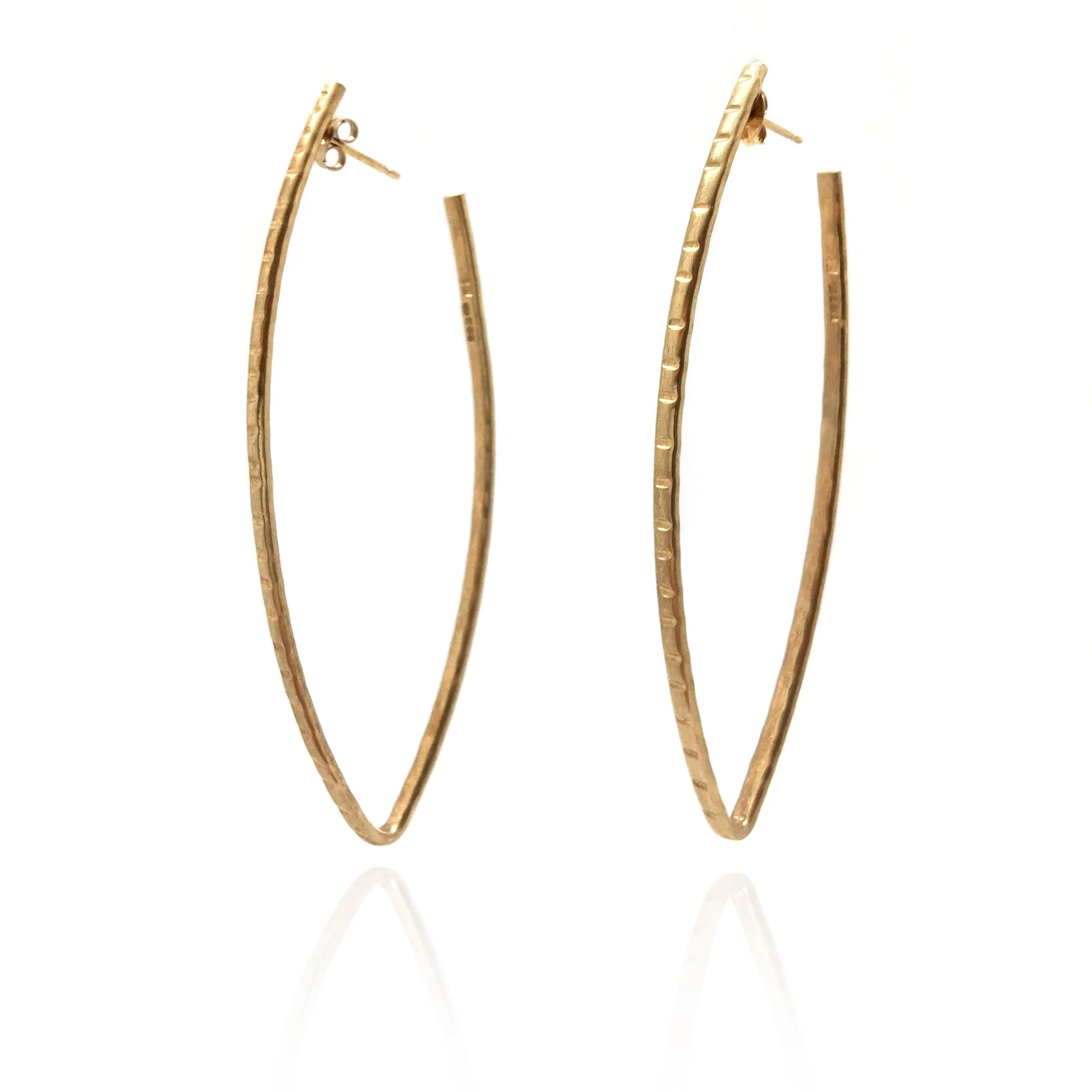 Gold Ellipse Earrings - Image 7