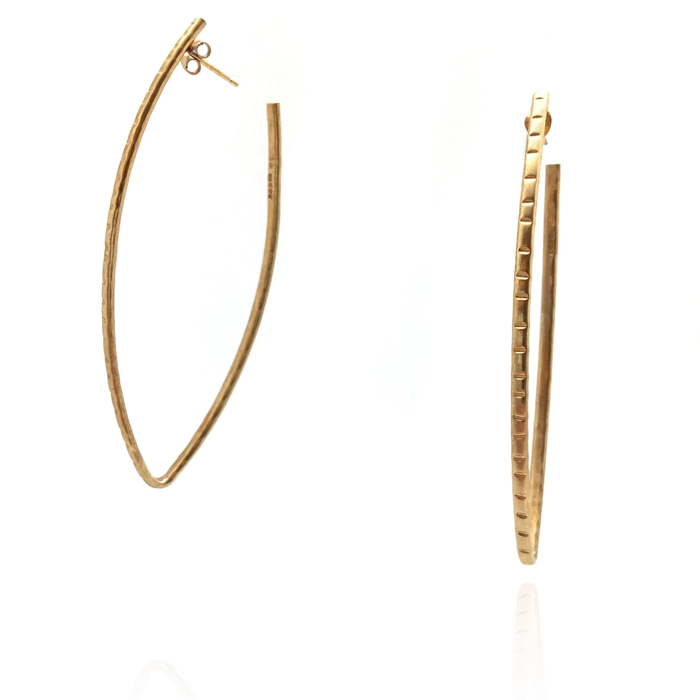 Gold Ellipse Earrings - Image 8