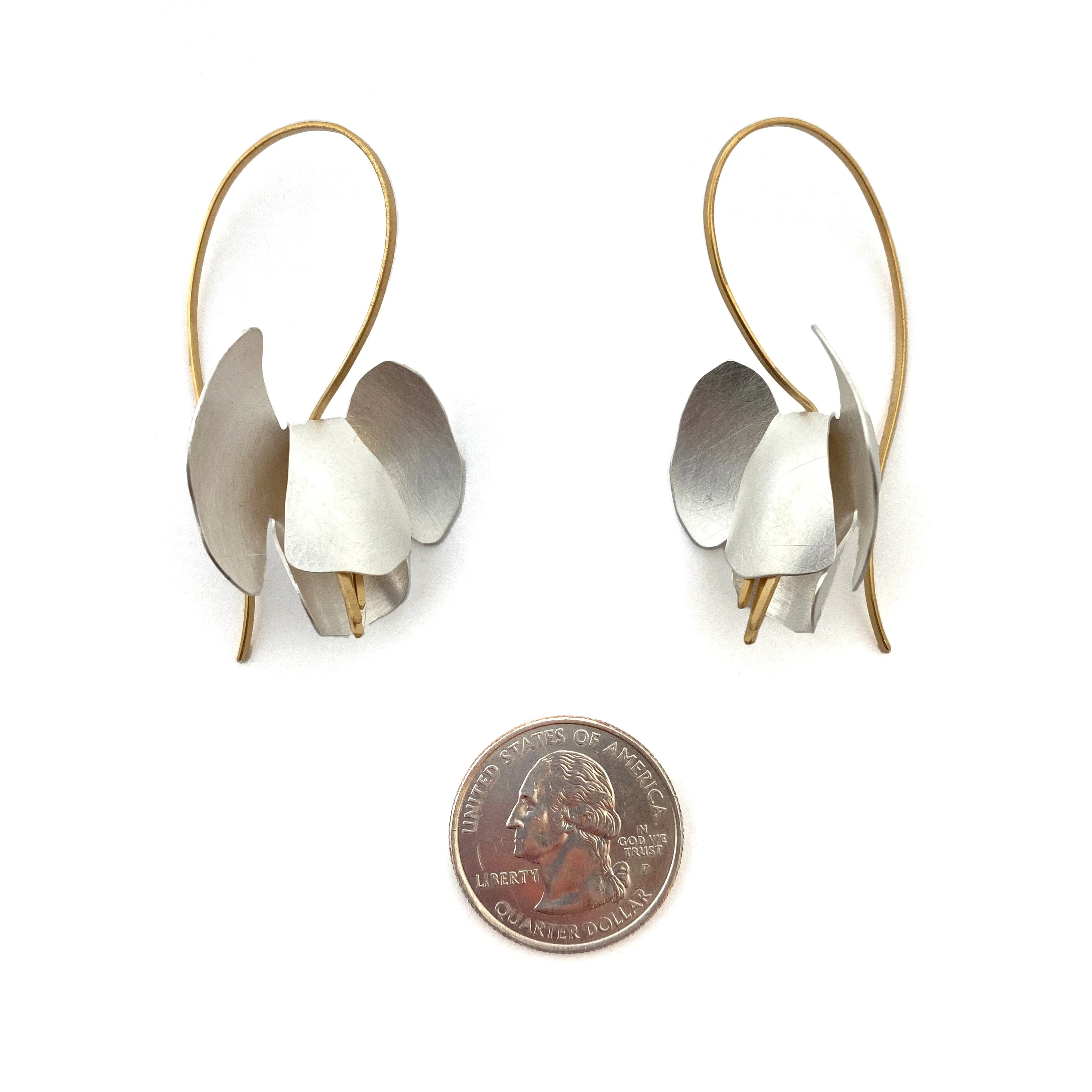 Hanging Orchid Earrings - Image 3