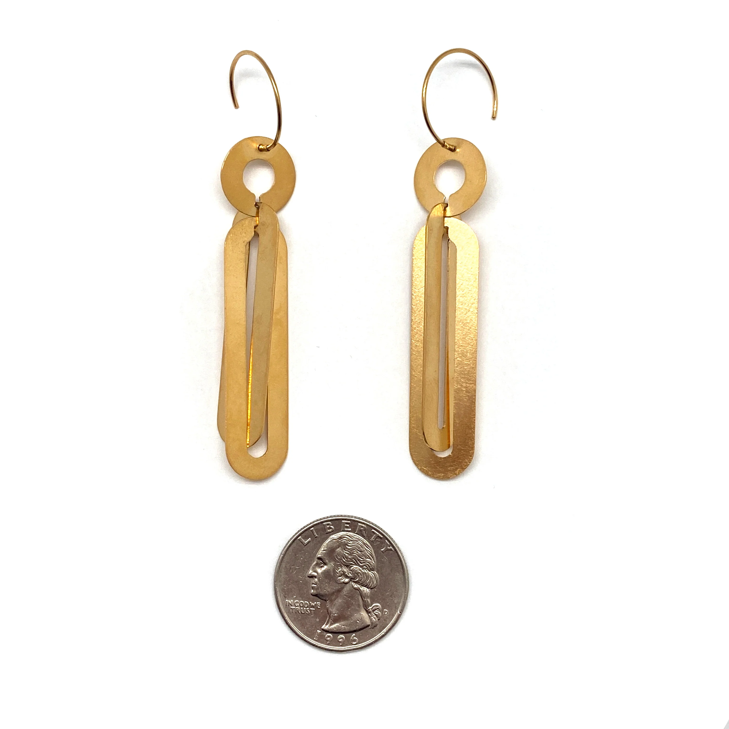 Interlocking Gold Vermeil Earrings - Image 3
