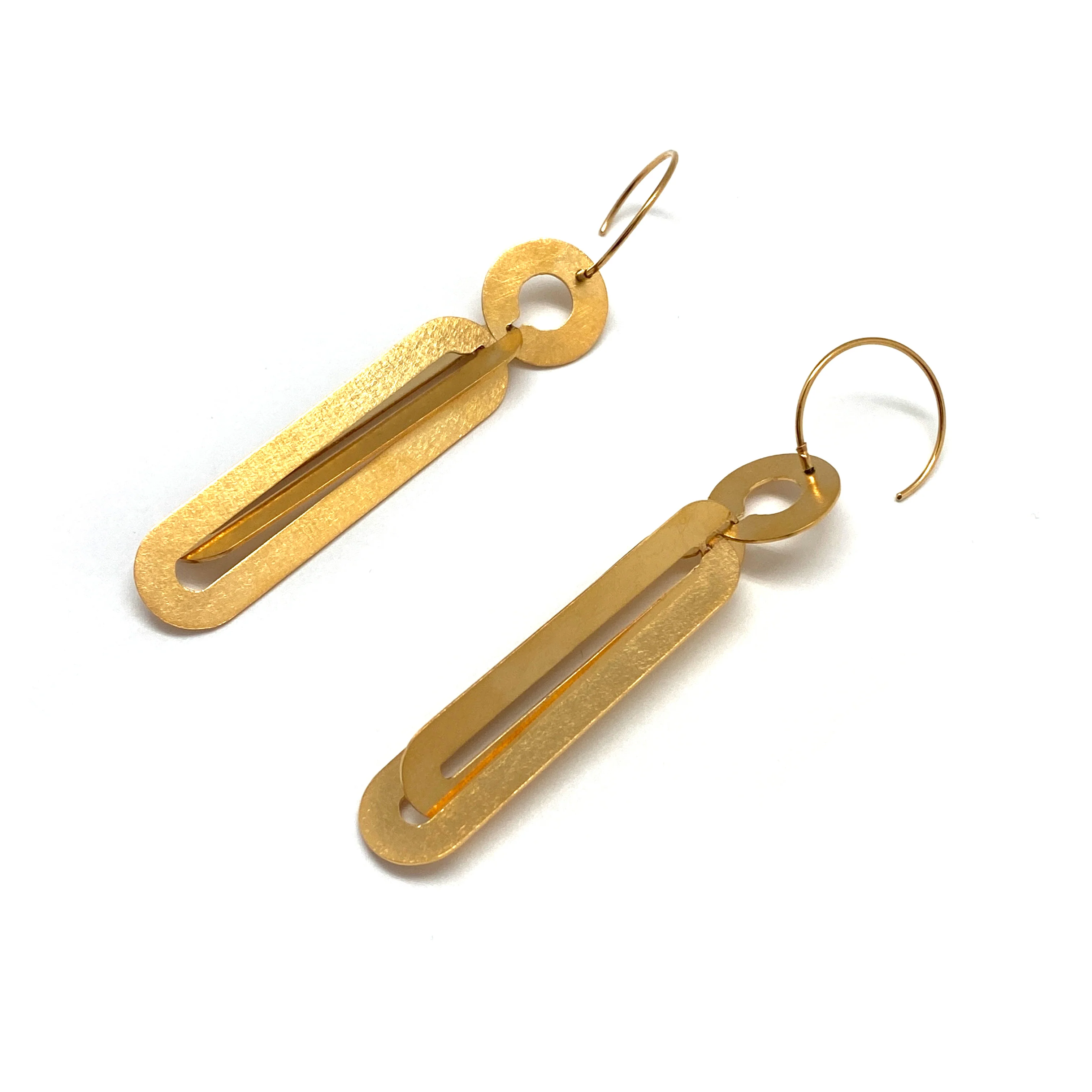 Interlocking Gold Vermeil Earrings - Image 4
