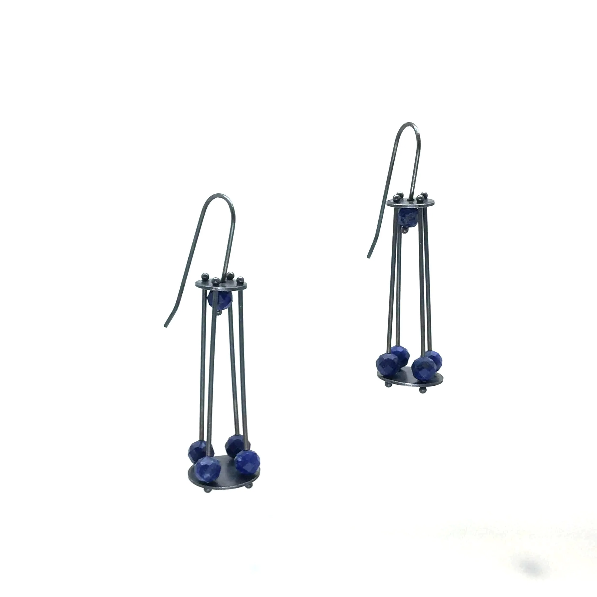 Lapis Cage Earrings - Image 3