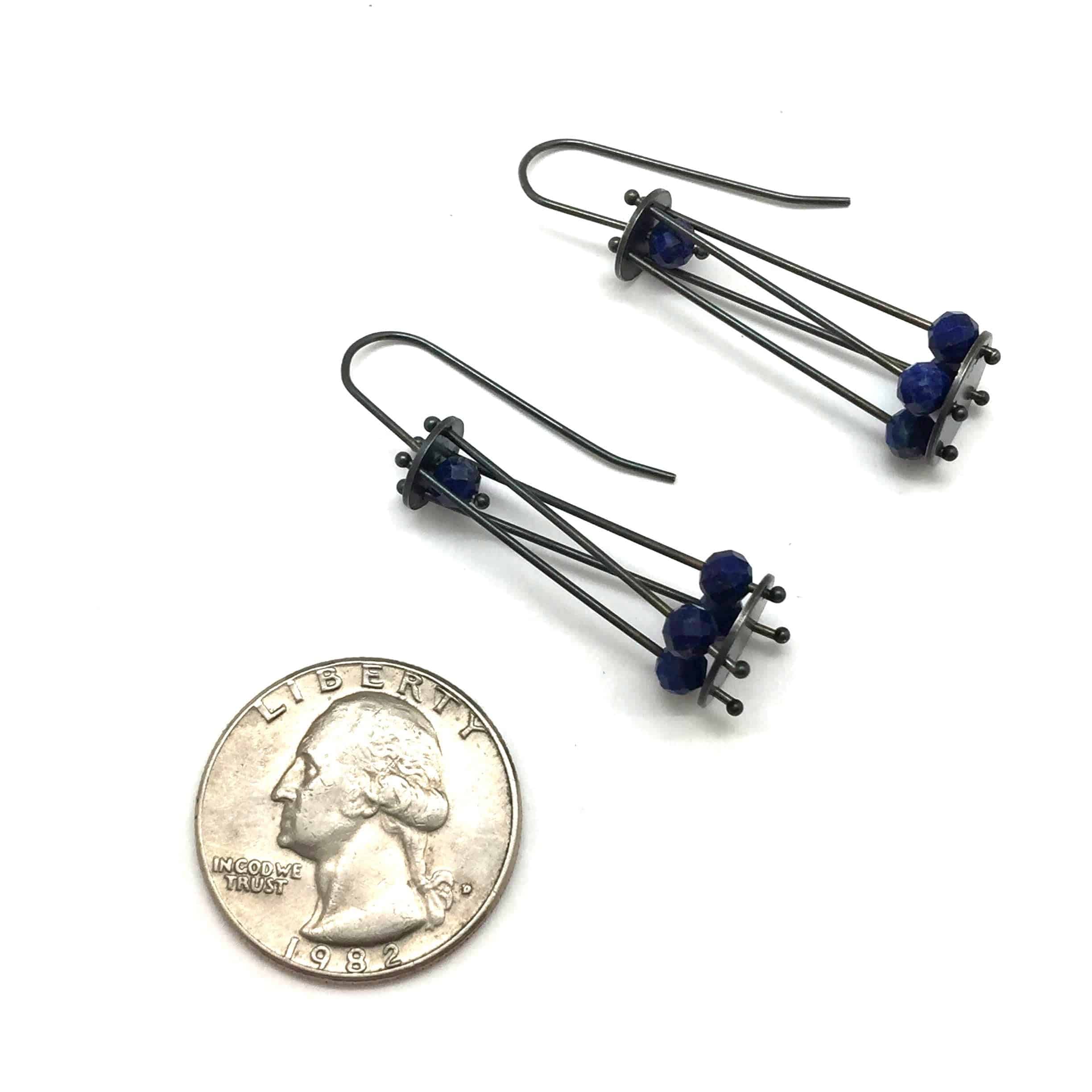Lapis Cage Earrings - Image 4