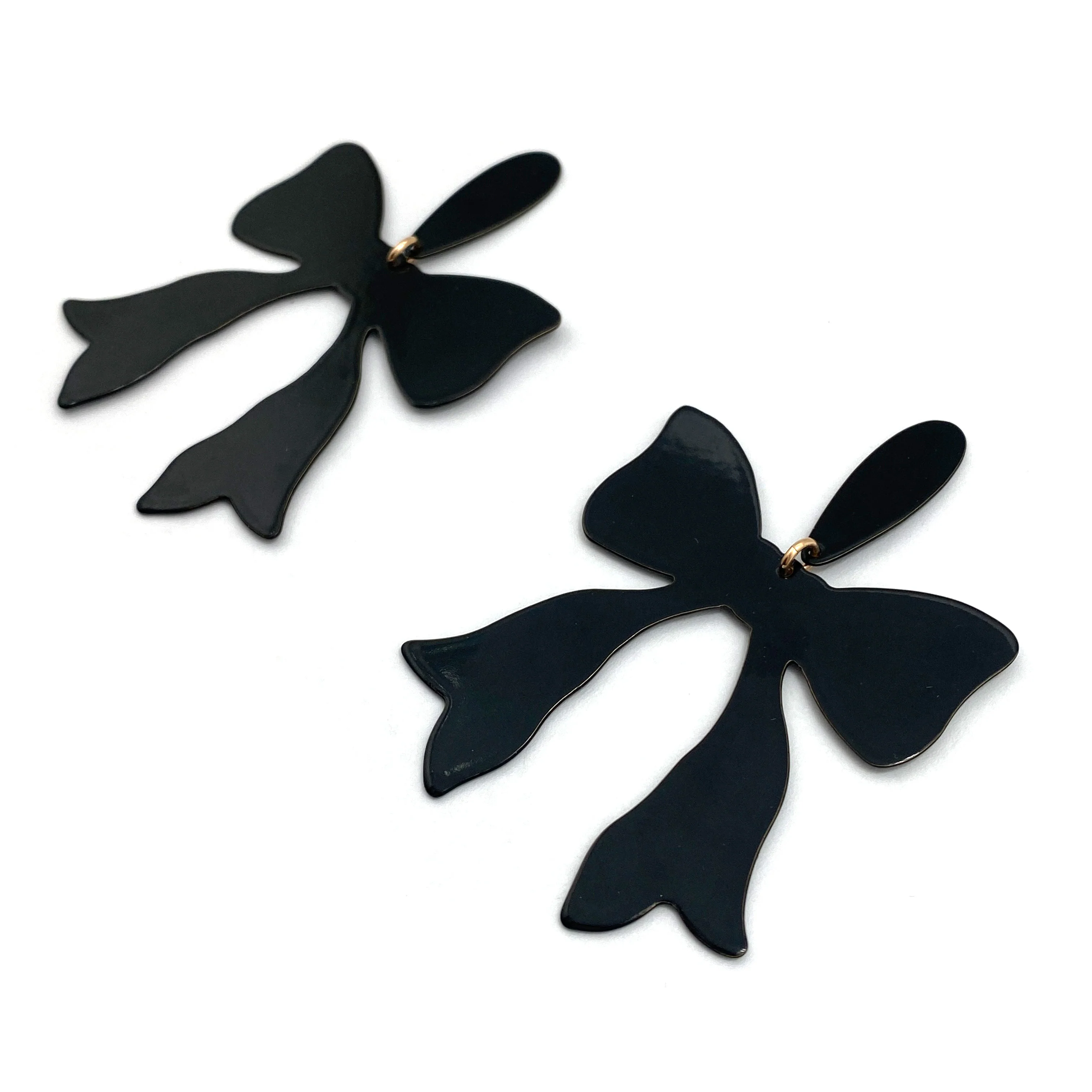 Large Bow Dangle Earrings - Image 3