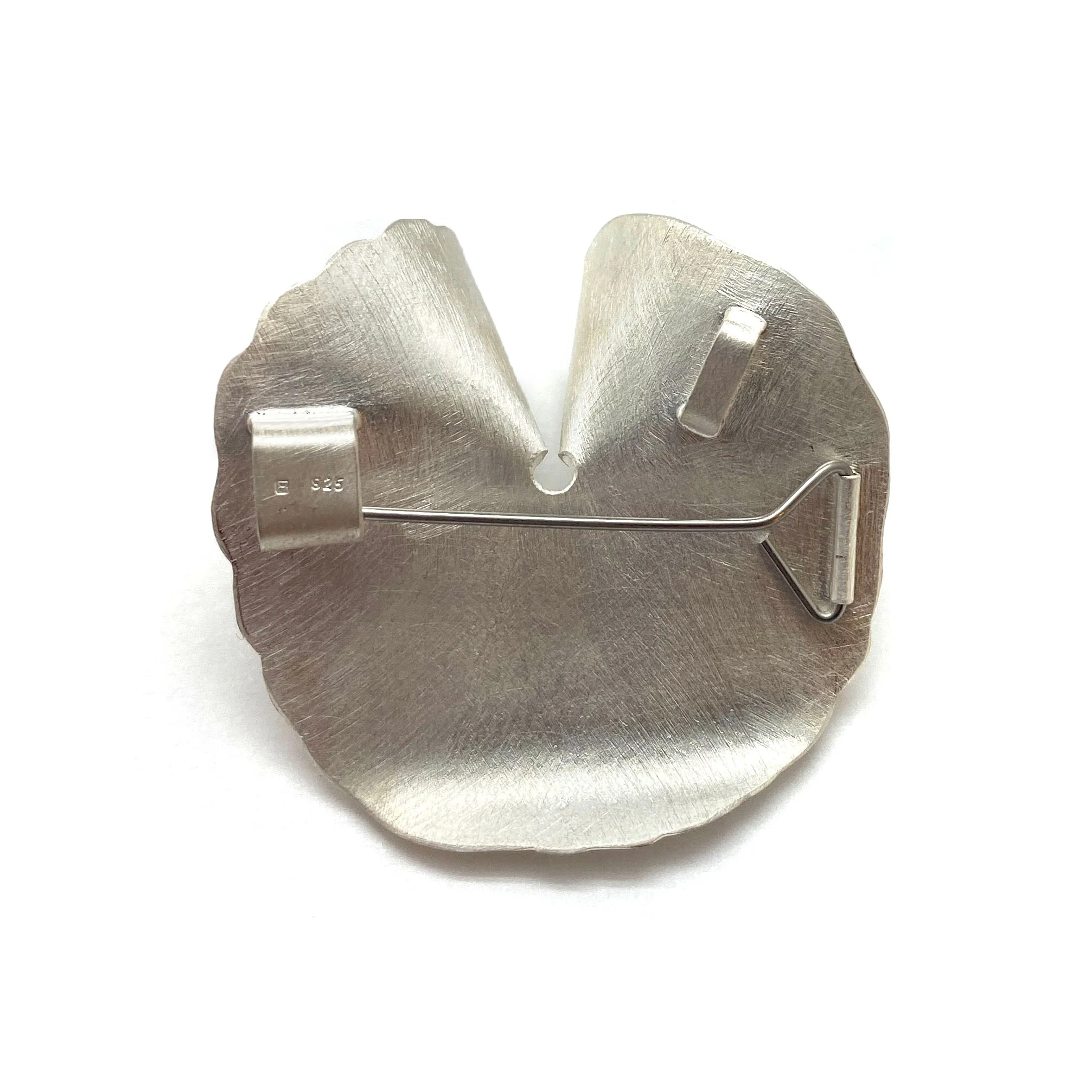 Organic Silver Petal Brooch - Image 5