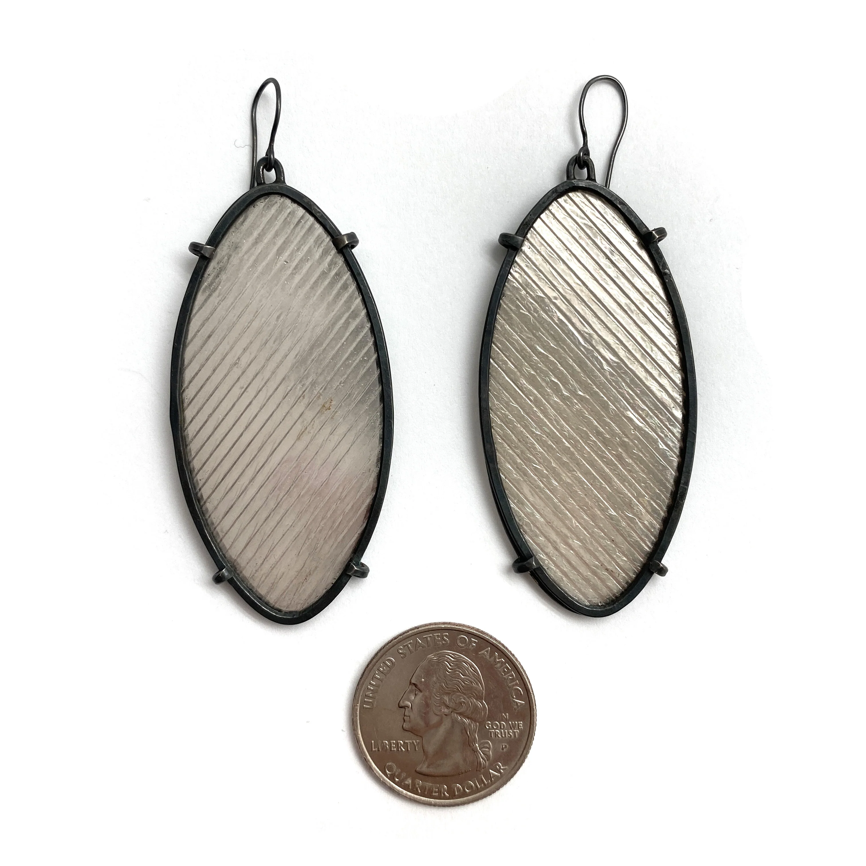 Oval Mica Earrings - Image 3