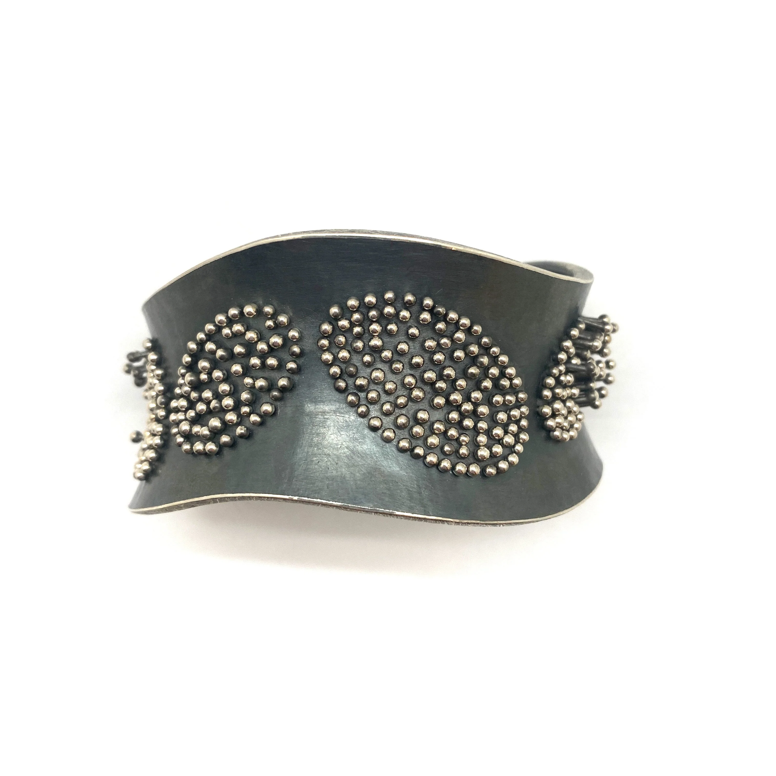 Oval Motif Silver Cuff - Image 4