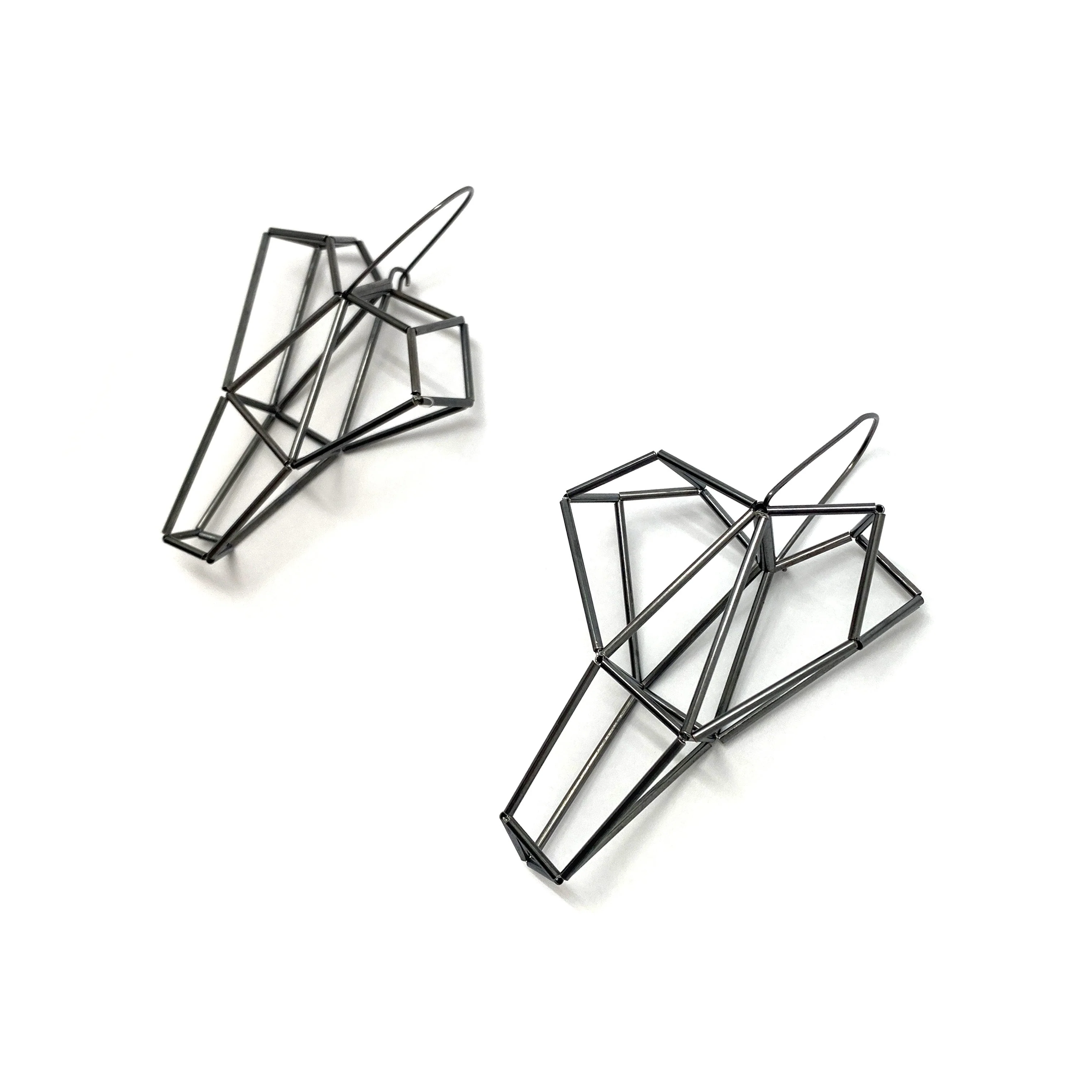 Oxidized Sculptural Earrings - Image 3