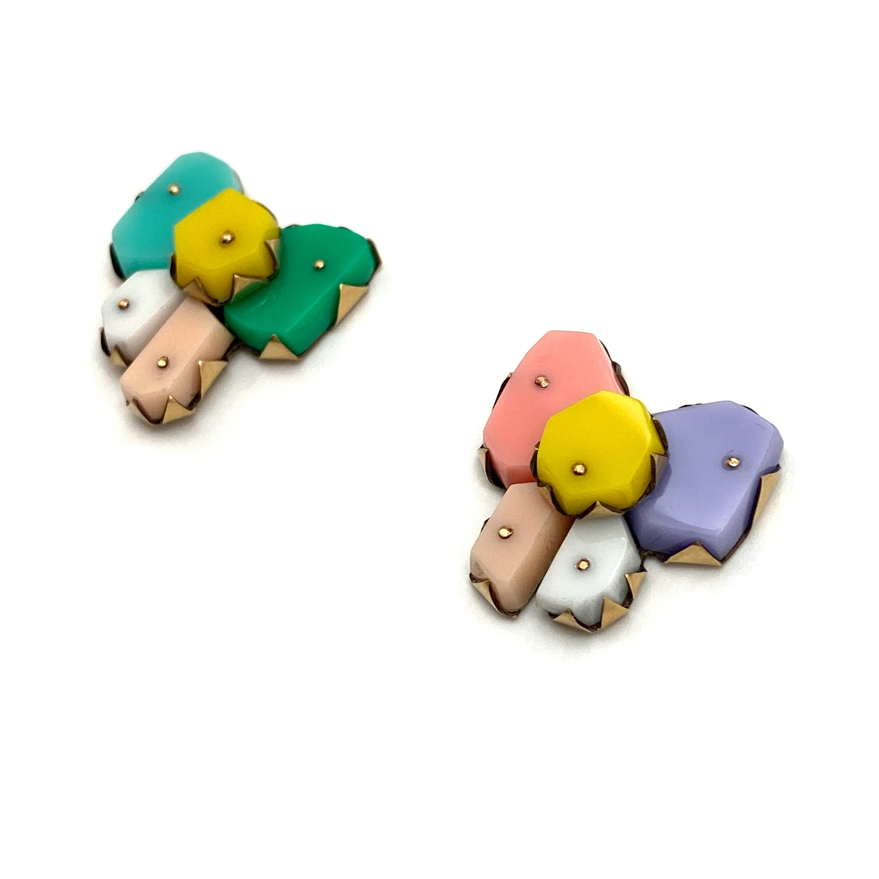 Pink & Green Bow Studs - Image 4