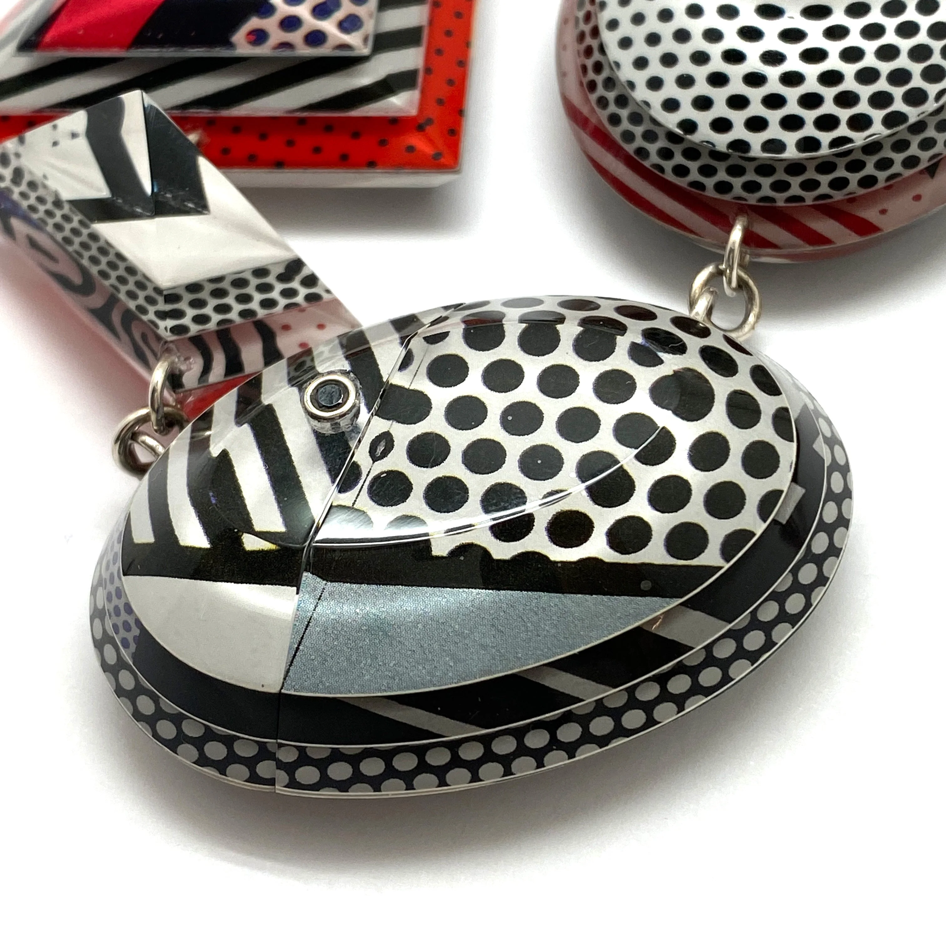 Pop Art Geometric Statement Necklace - Image 3