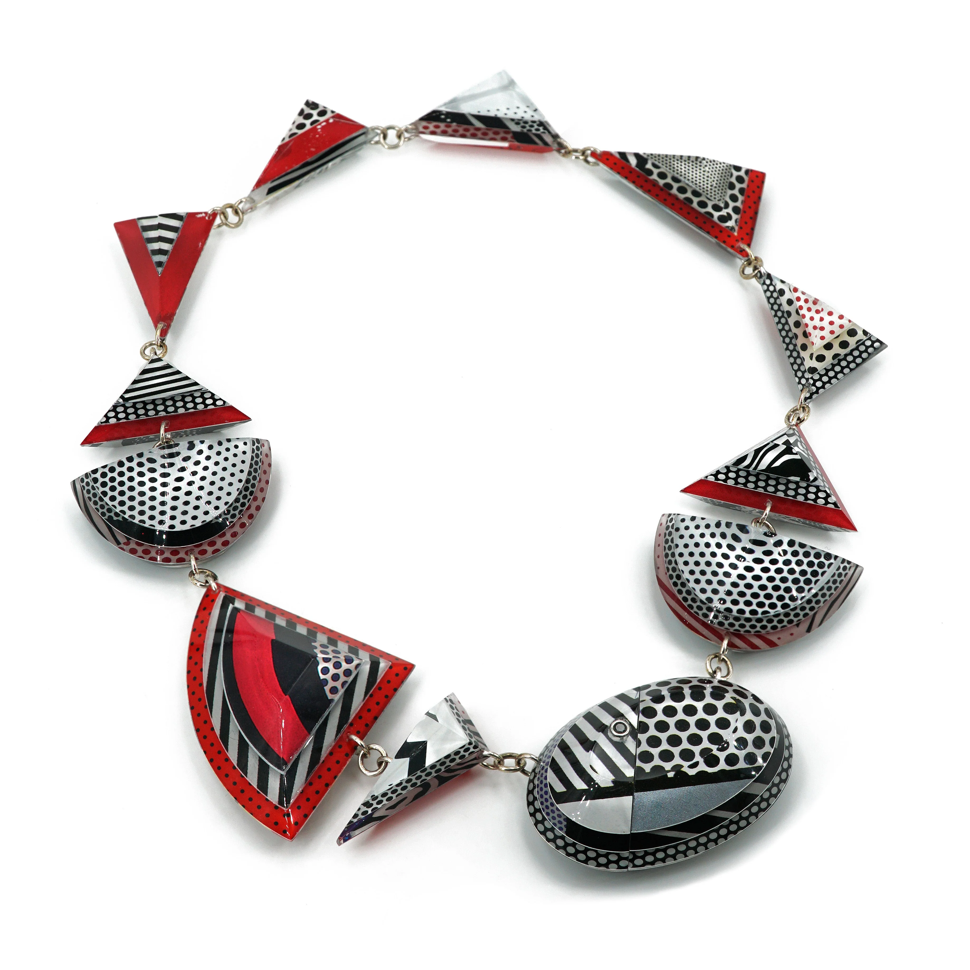 Pop Art Geometric Statement Necklace - Image 4