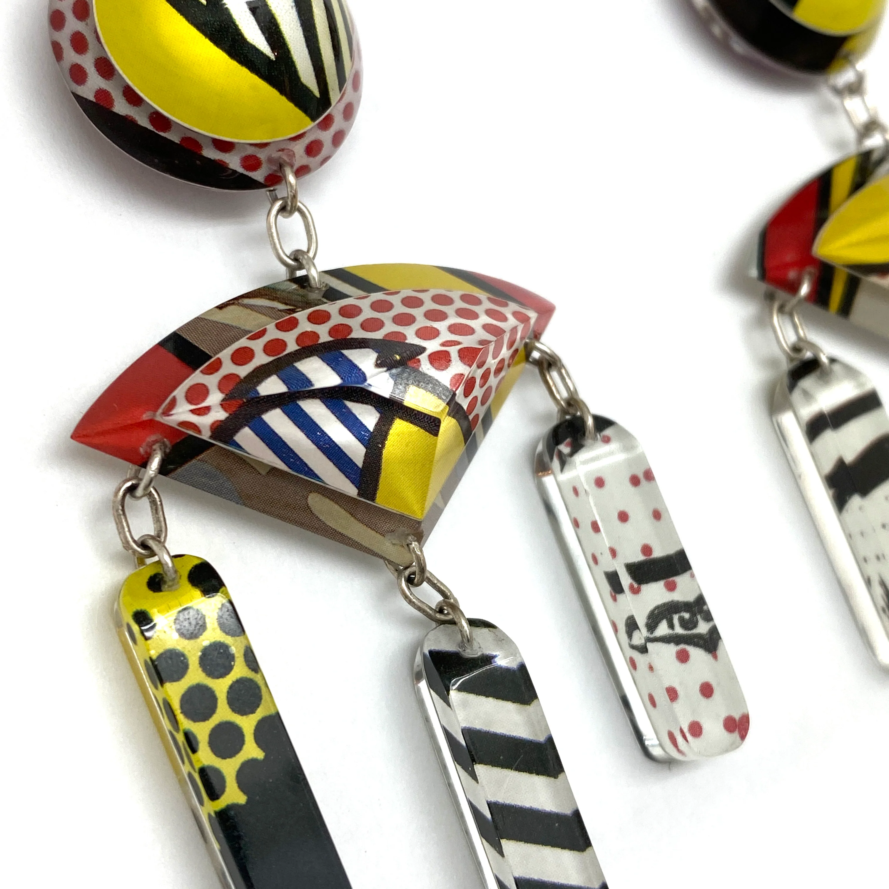 Pop Art Sculpted Chandelier Earrings - Image 3