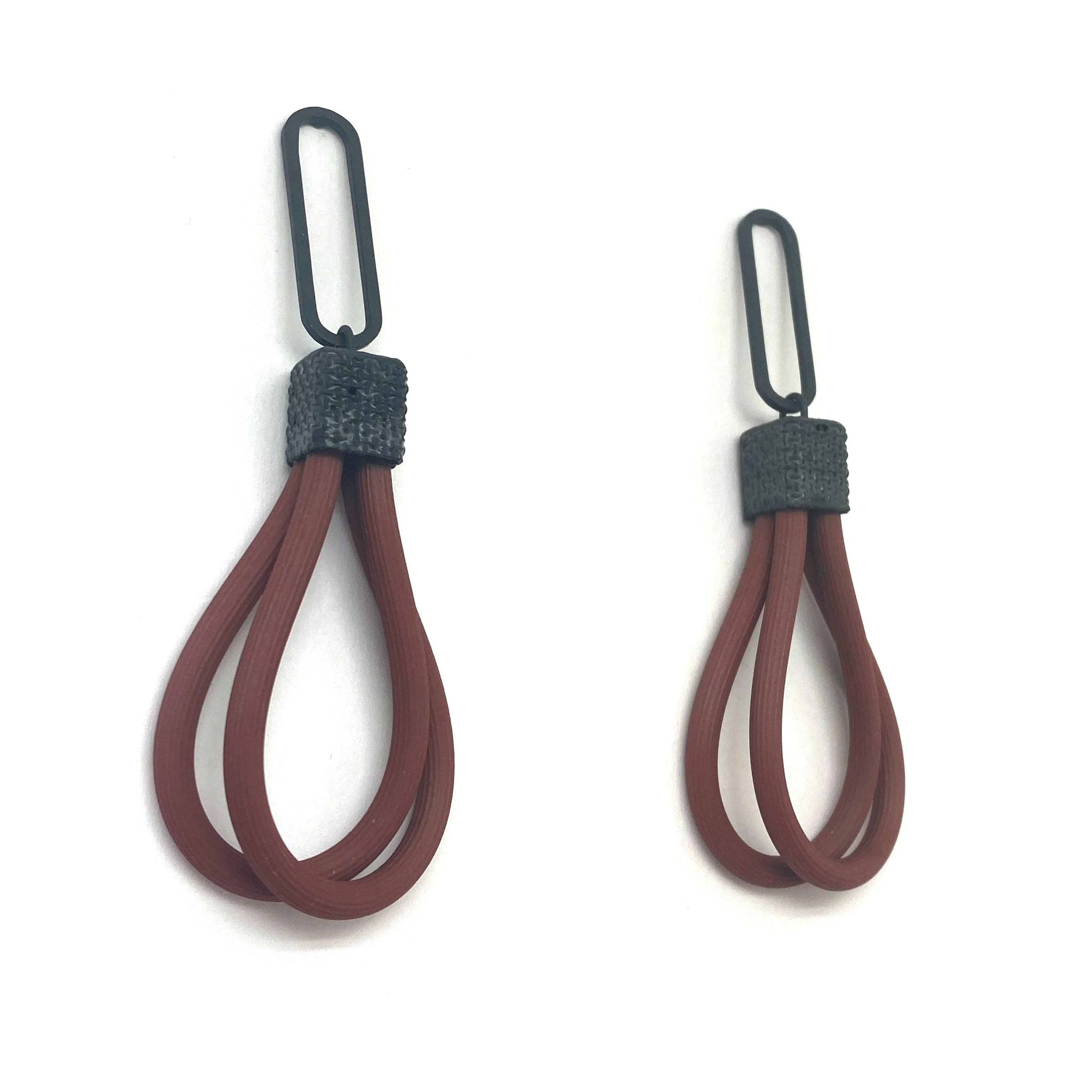 Red Rubber Drop Earrings - Image 4