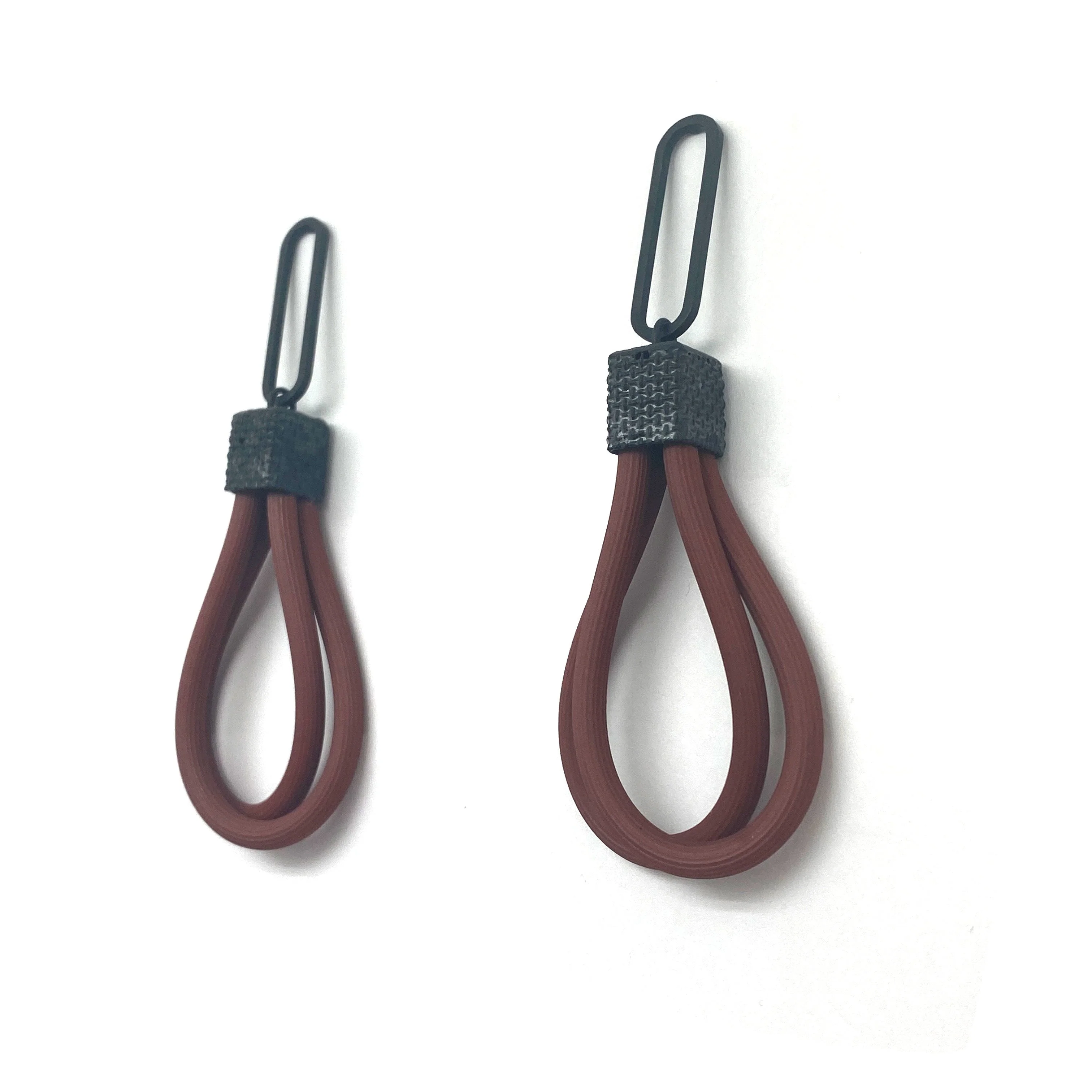 Red Rubber Drop Earrings - Image 5