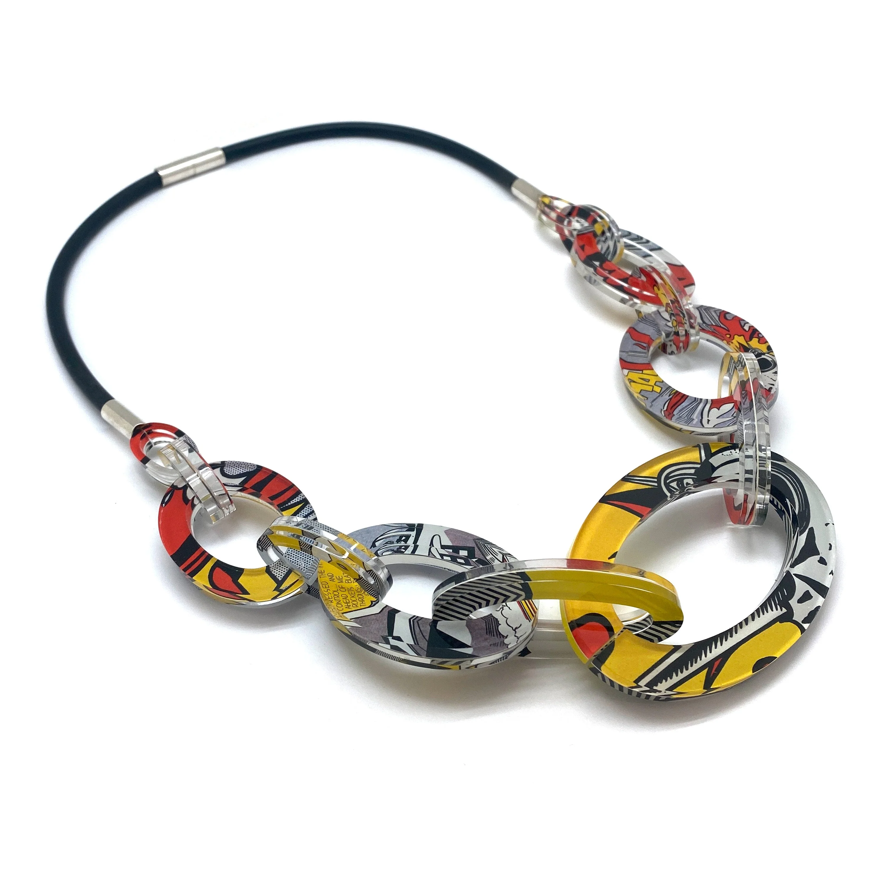 Reversible Pop Art Graduated Oval Chain - Image 12