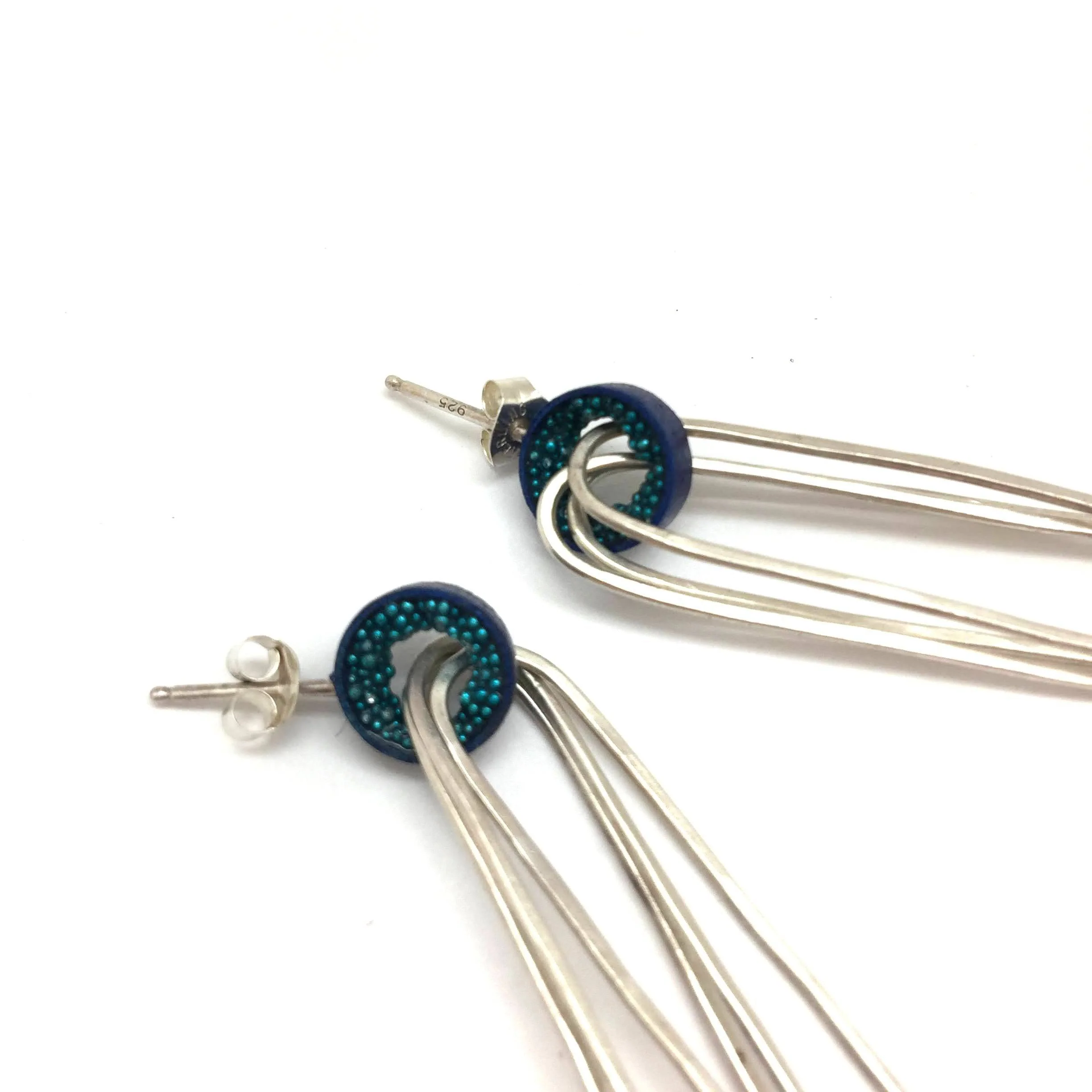 Silver and Blue Caviar Links - Image 4