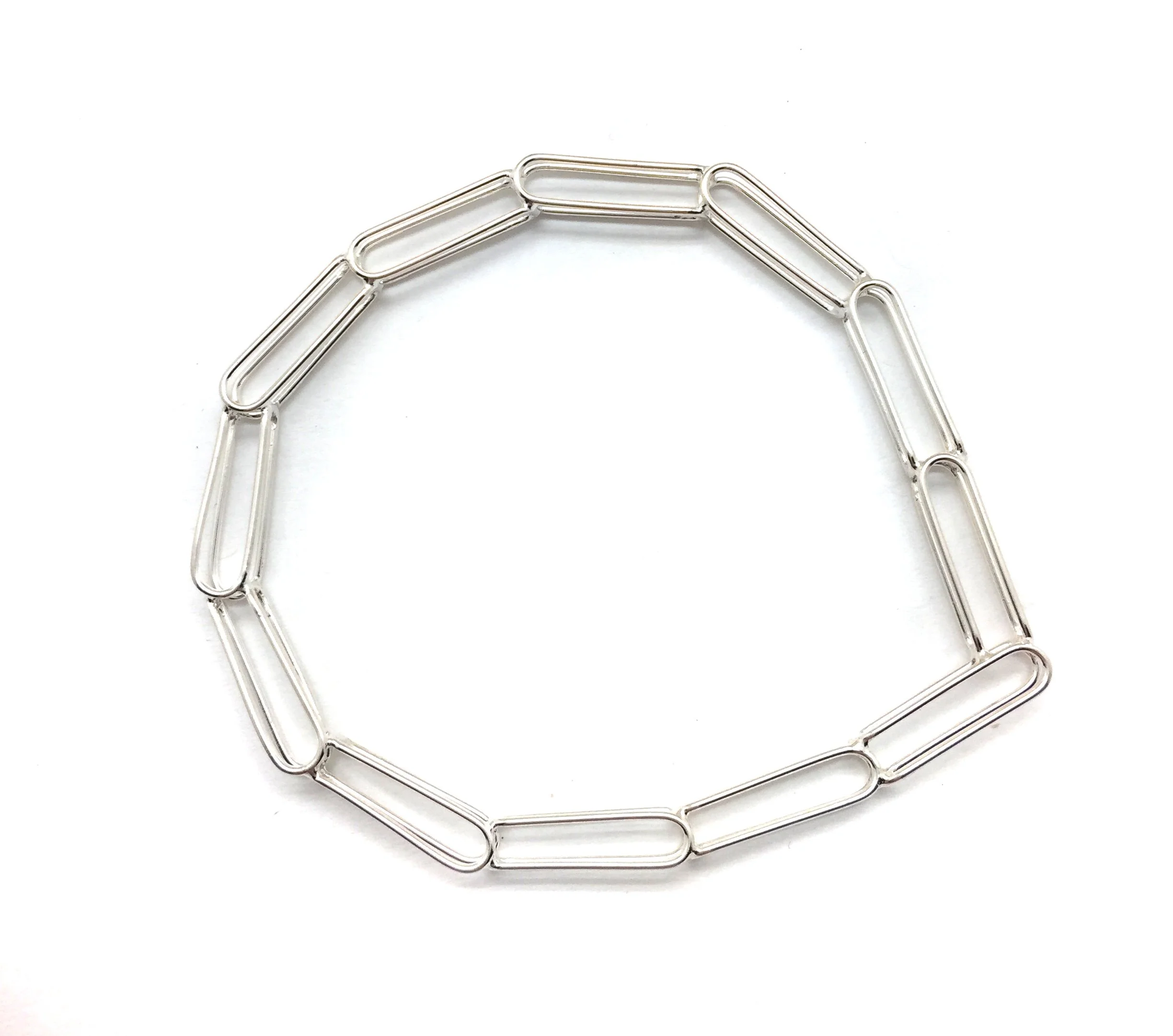 Silver Link Point Bangle - Image 4