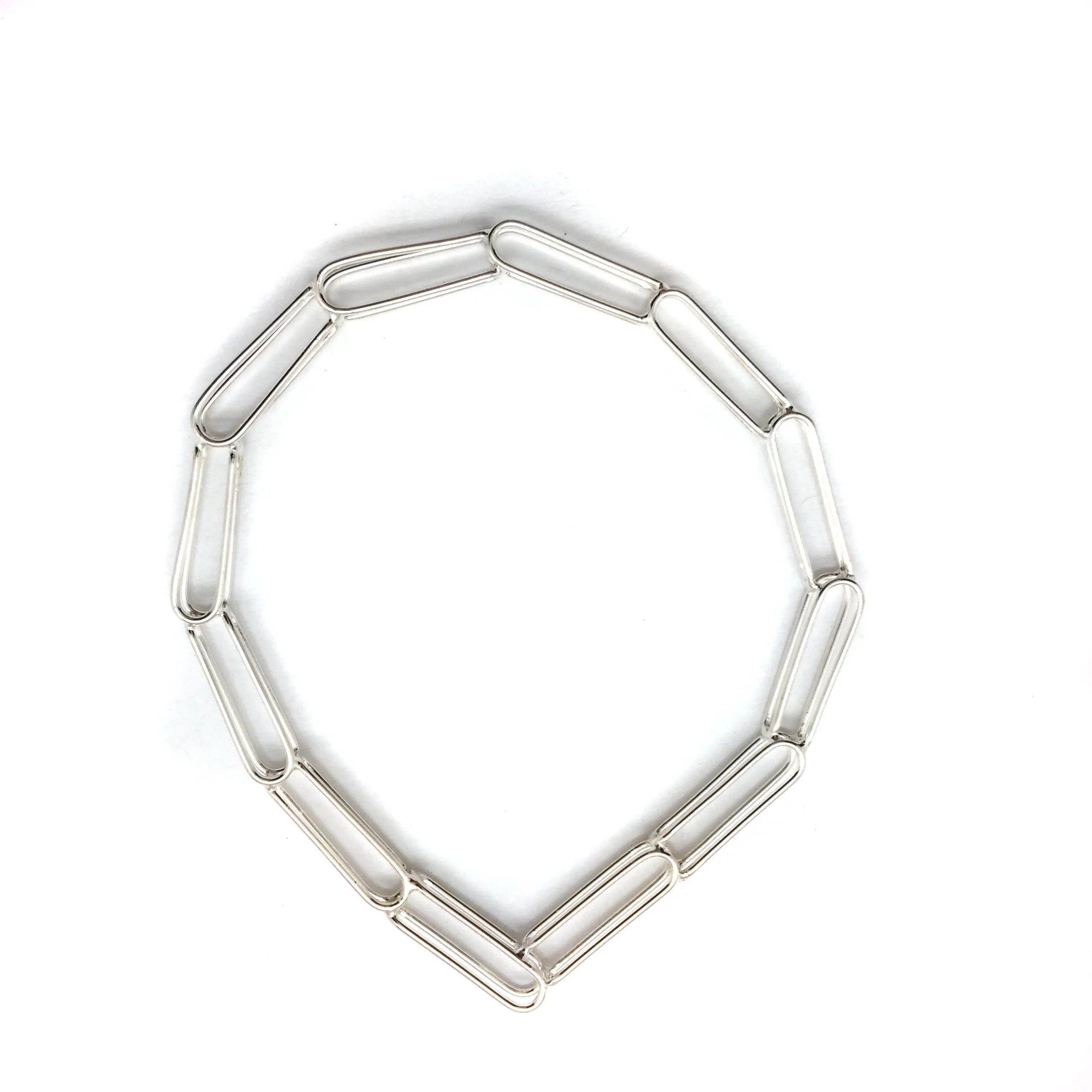 Silver Link Point Bangle - Image 5