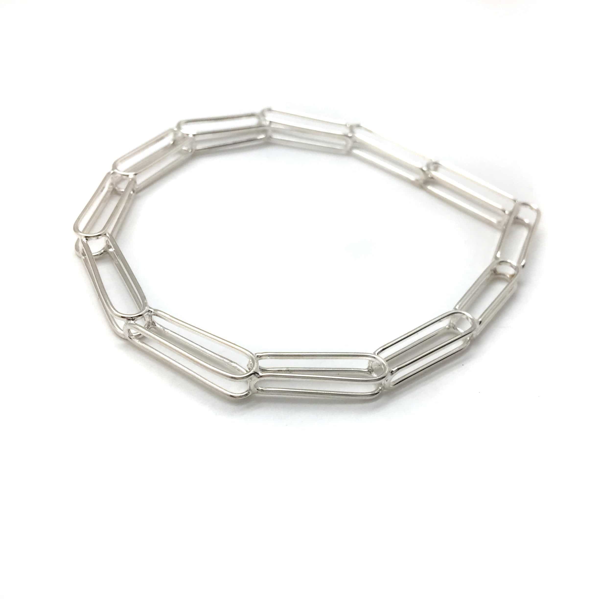 Silver Link Point Bangle - Image 8