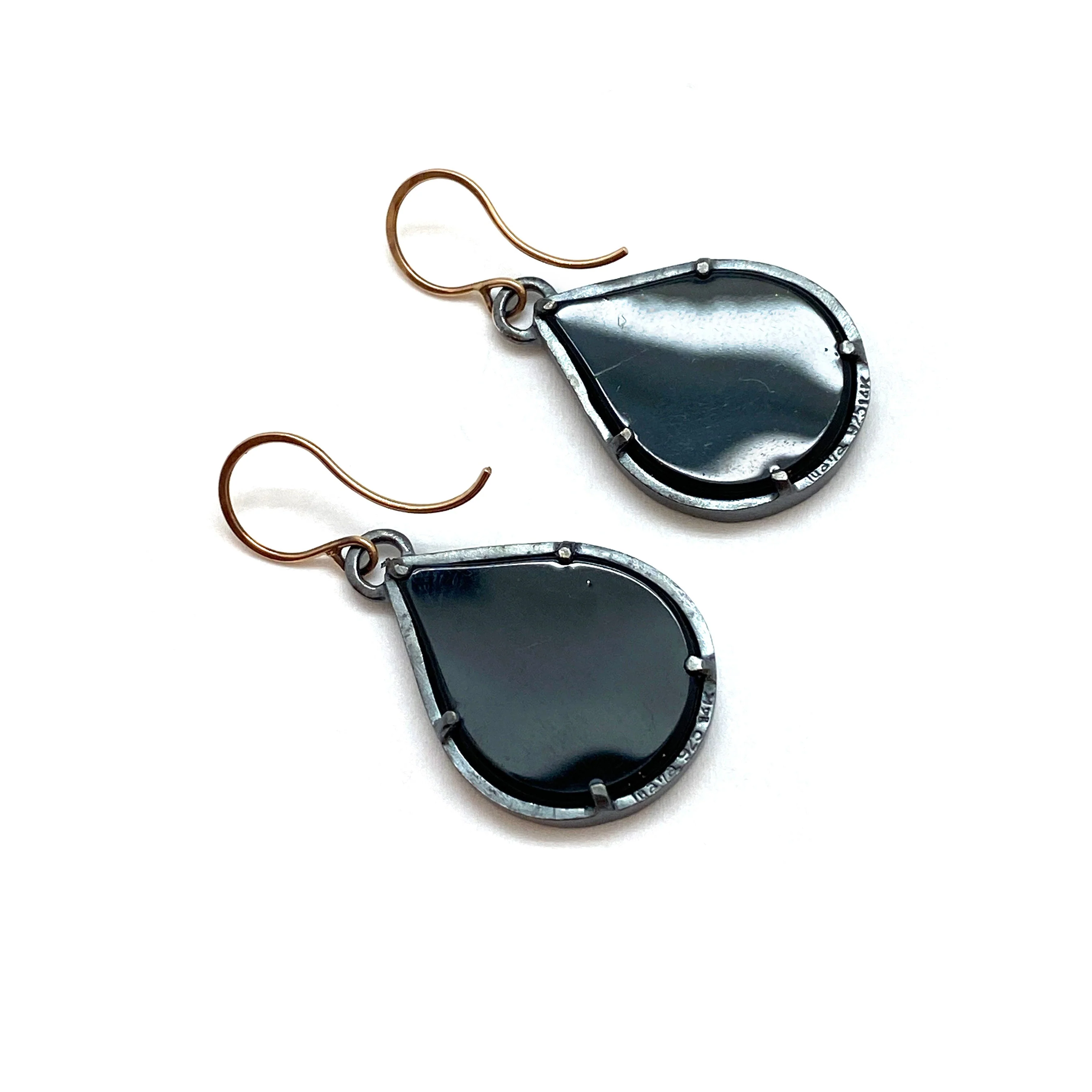 Small Gold Teardrop Earrings - Image 5