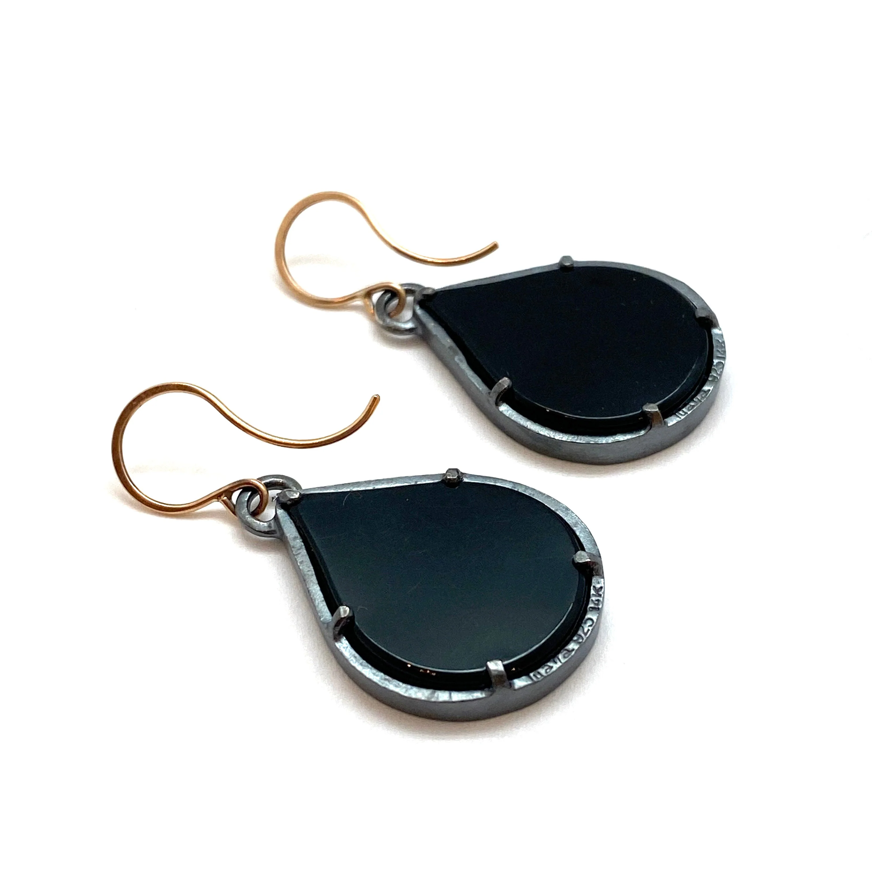 Small Gold Teardrop Earrings - Image 6