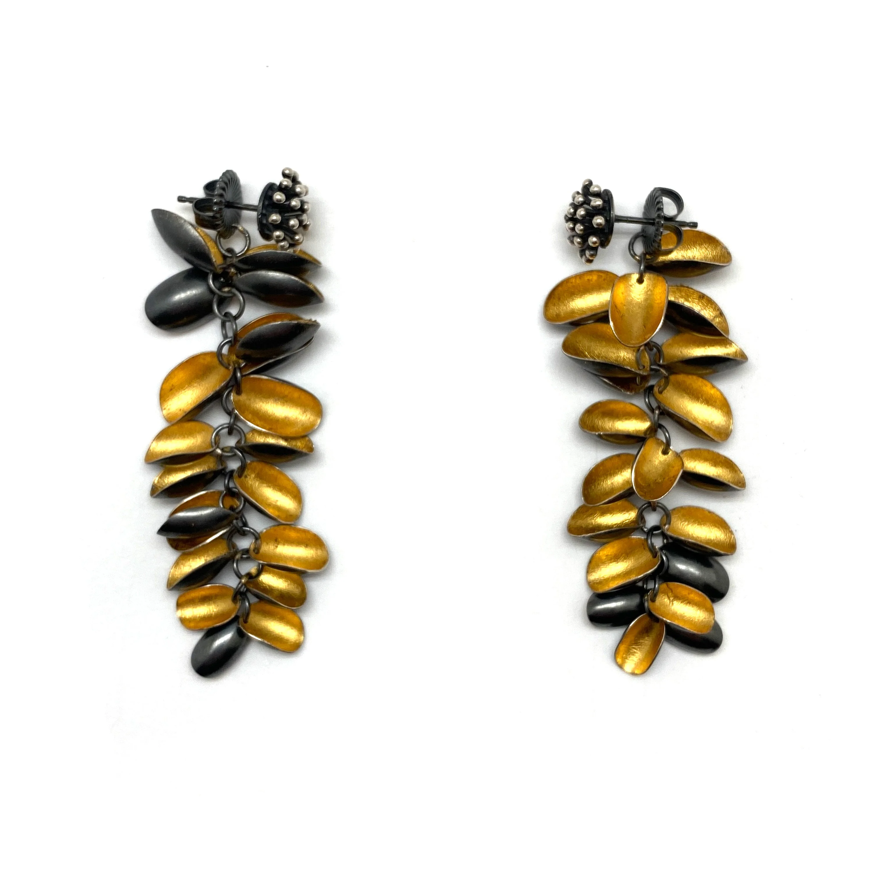 Starburst Studs with Long Gold Petal Jackets - Image 6