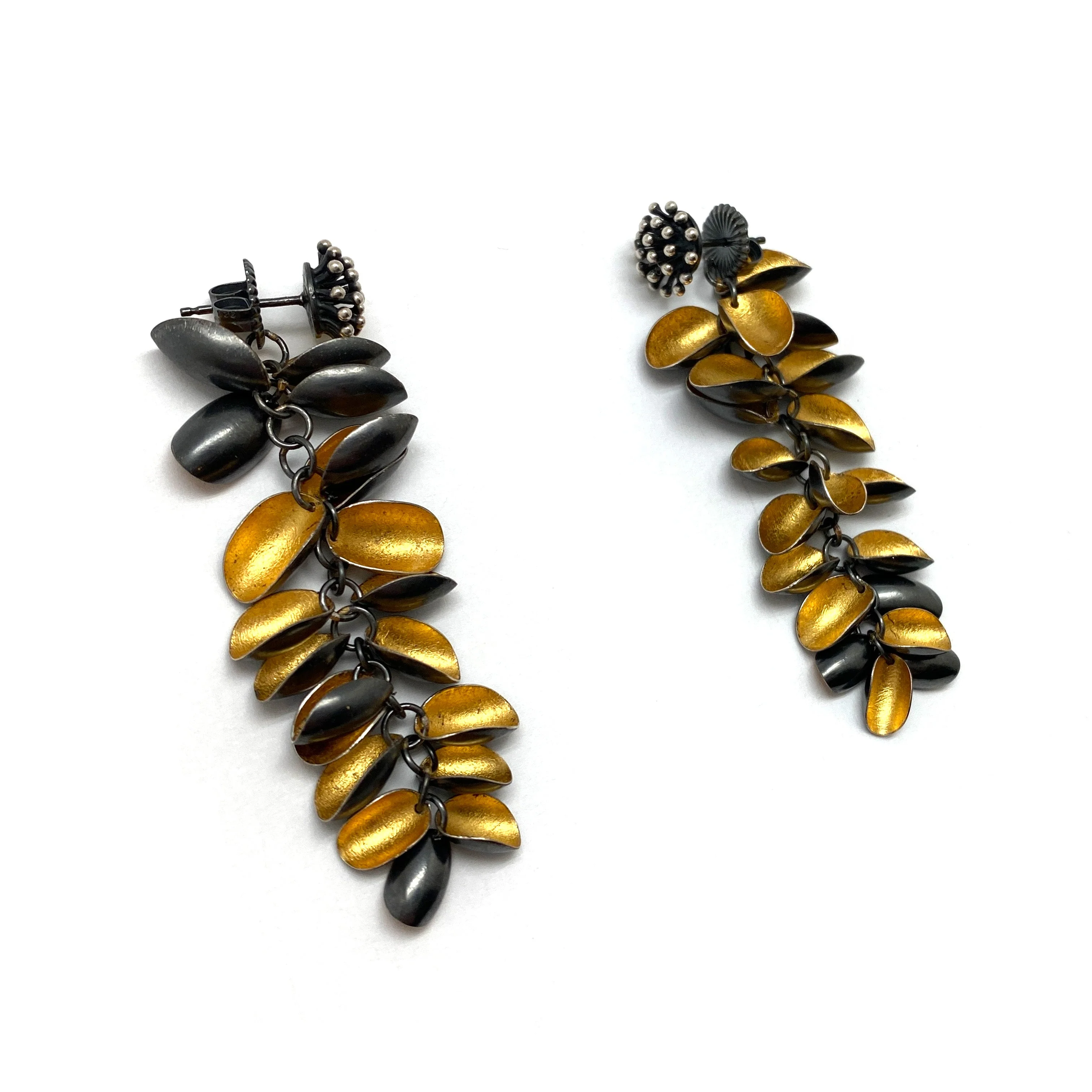 Starburst Studs with Long Gold Petal Jackets - Image 7