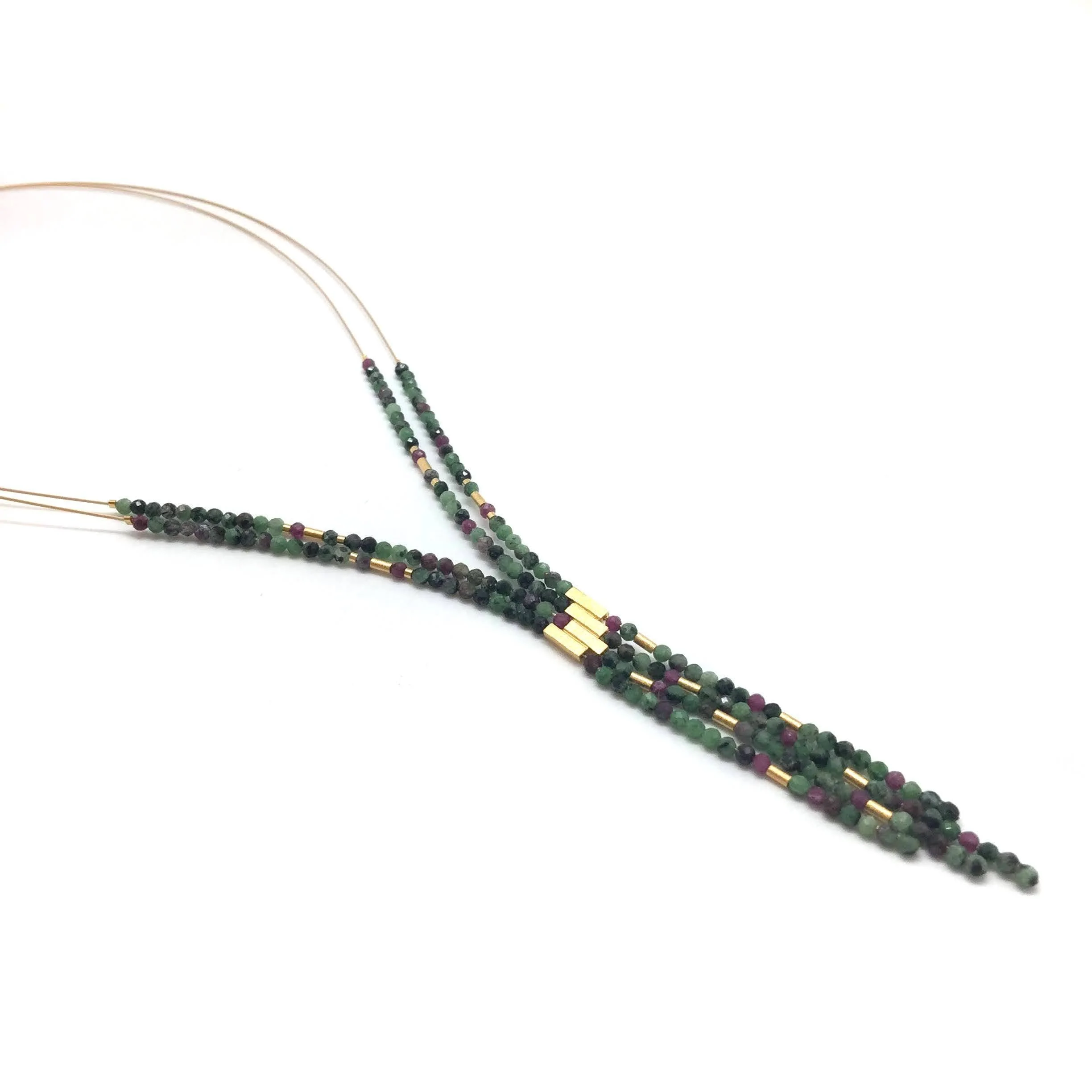 Watermelon Tourmaline and Ruby Necklace - Image 3