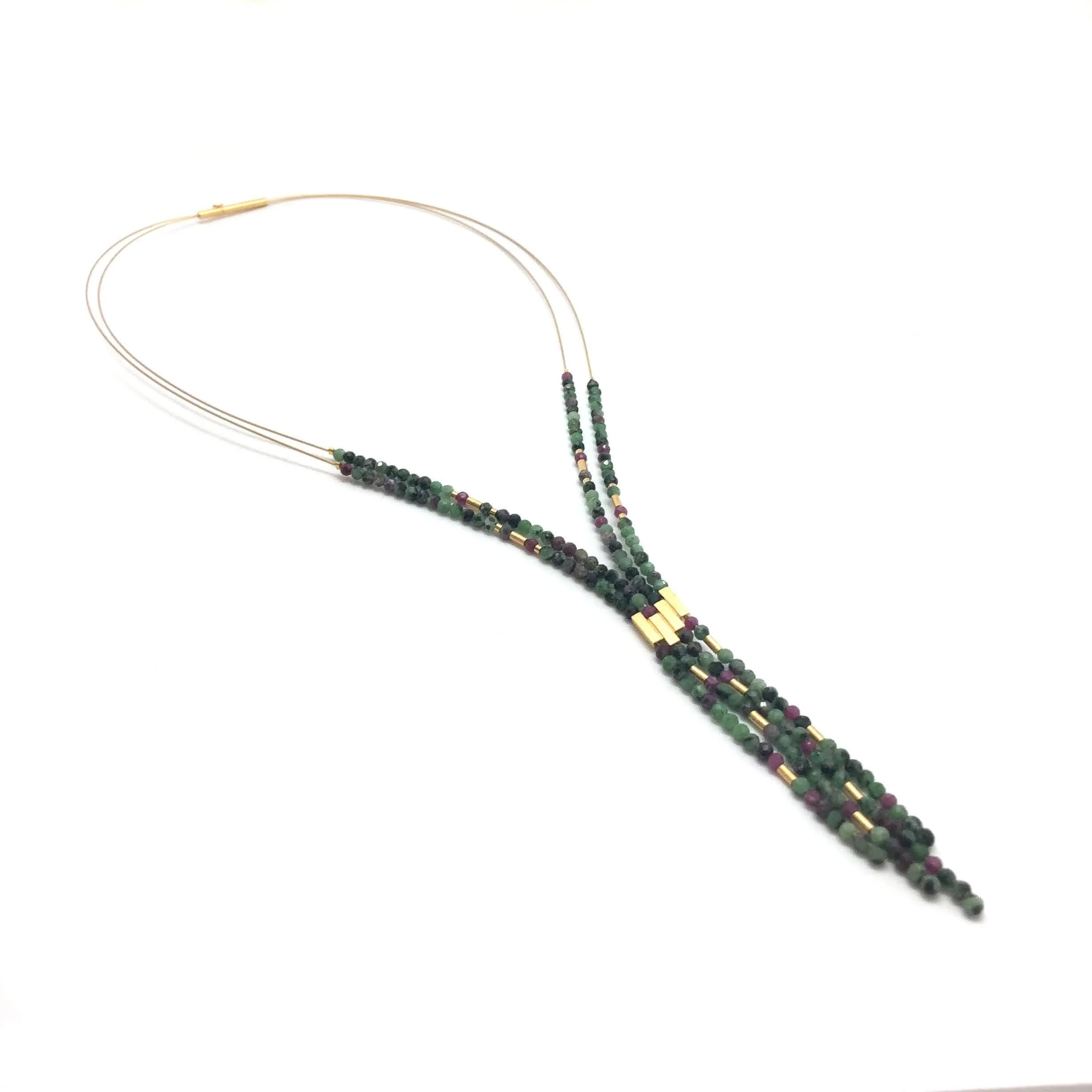 Watermelon Tourmaline and Ruby Necklace - Image 4