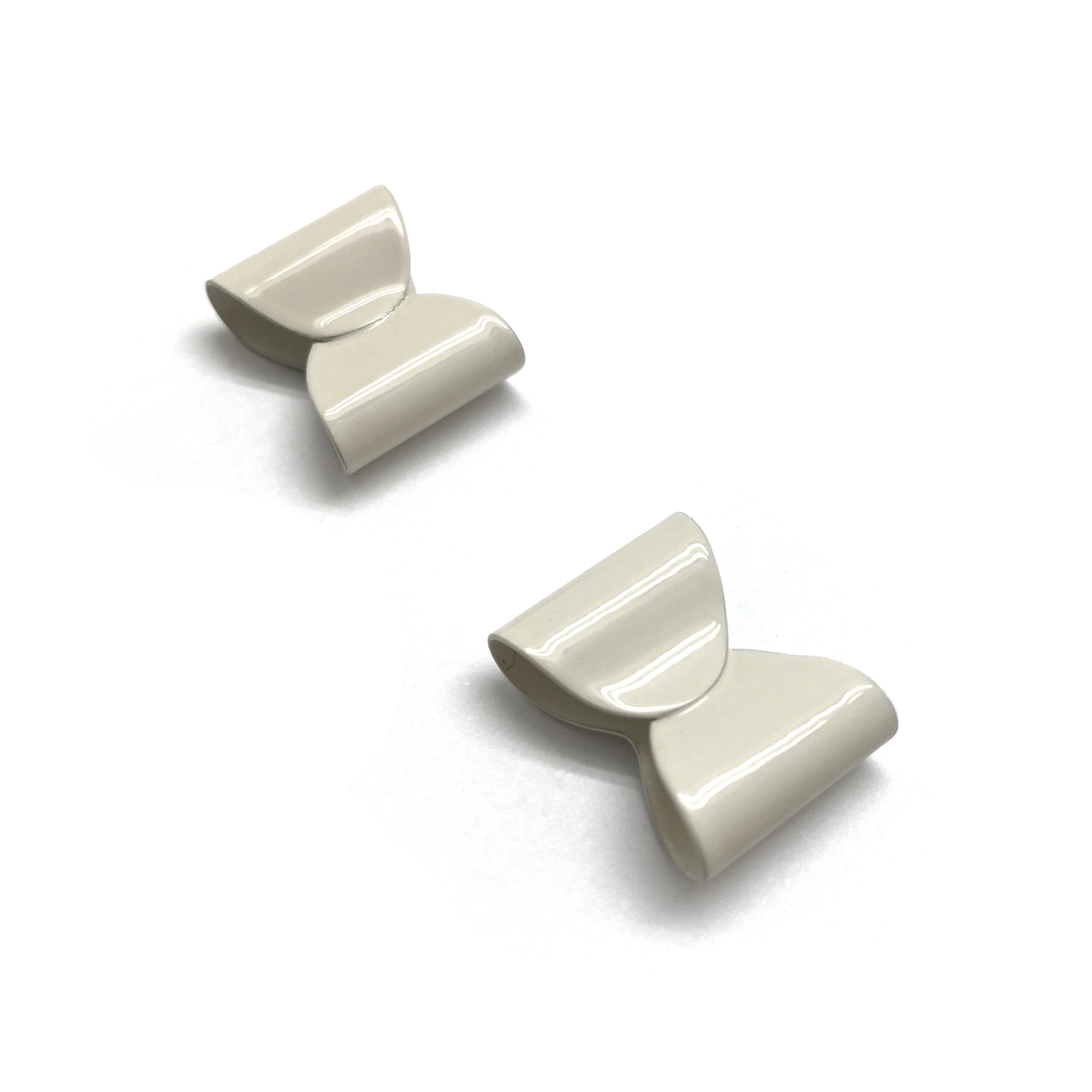 White Folded Ribbon Studs - Image 4